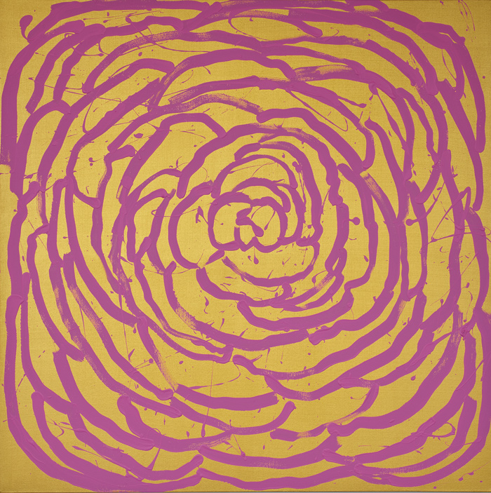 Another Camellia Portal #2, 2017, acrylic on canvas, 48x48 inches