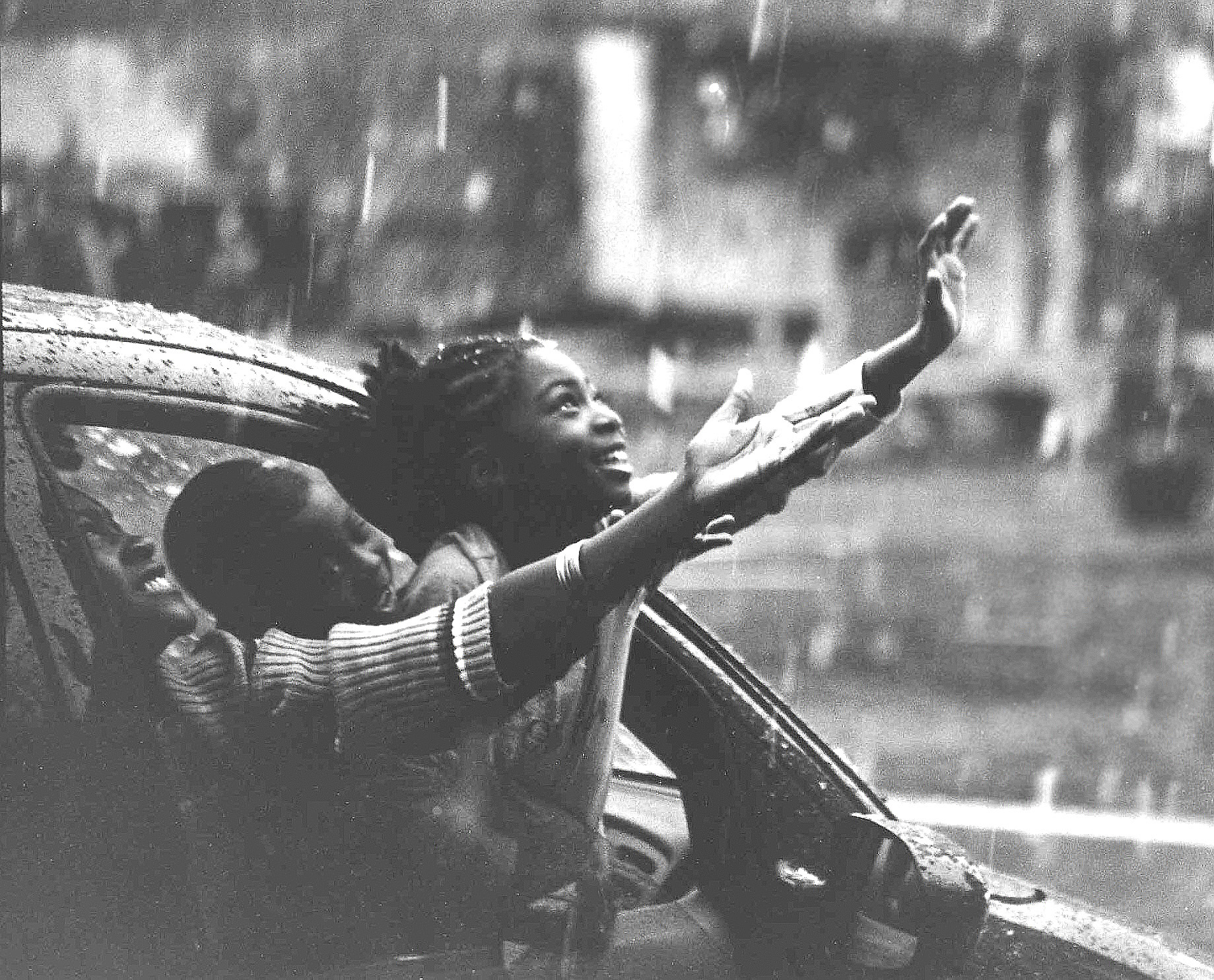 Park Slope girl in a storm BUY THIS PRINT