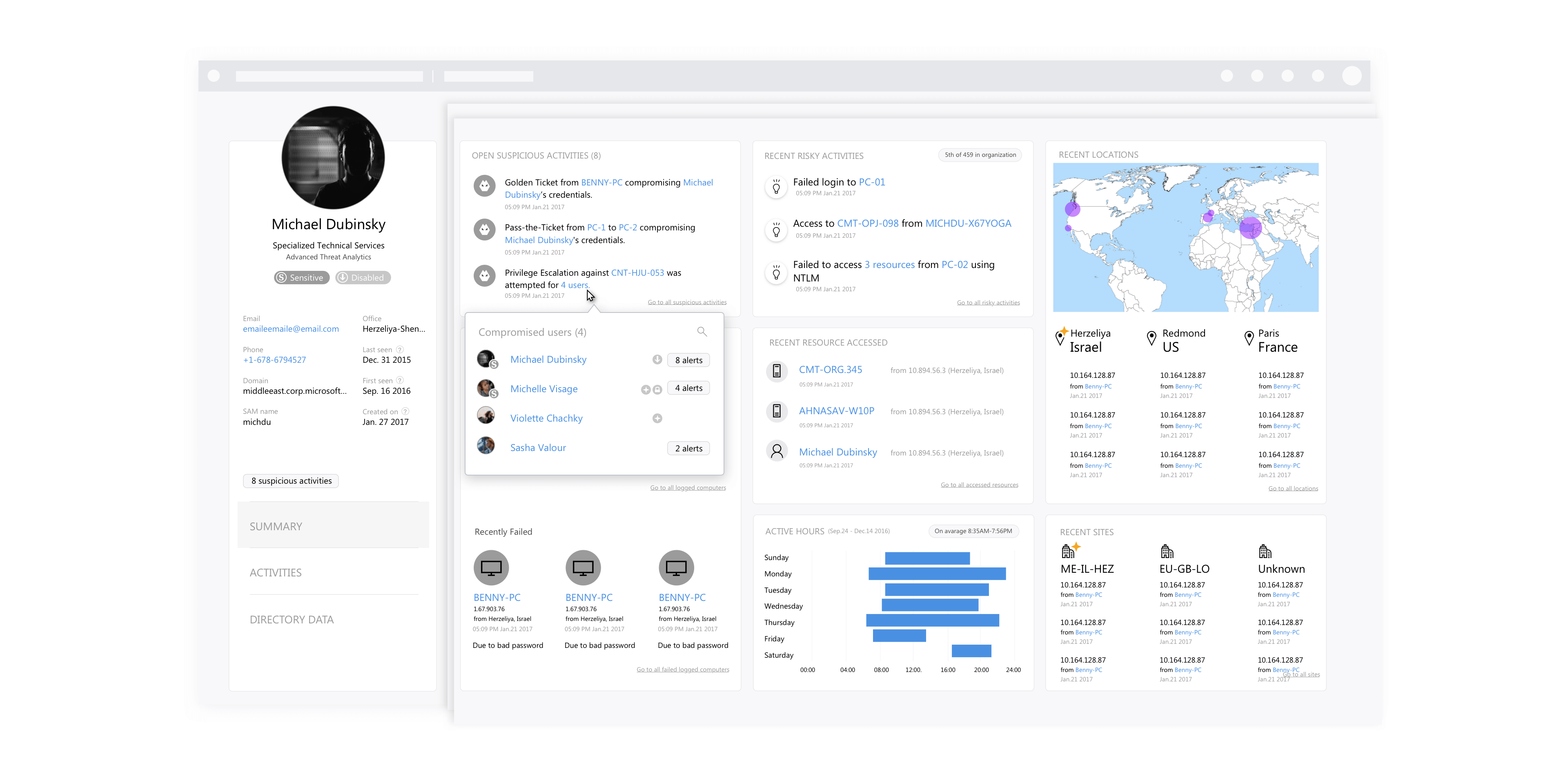 Indicators of alerts and characteristics were added across the product.