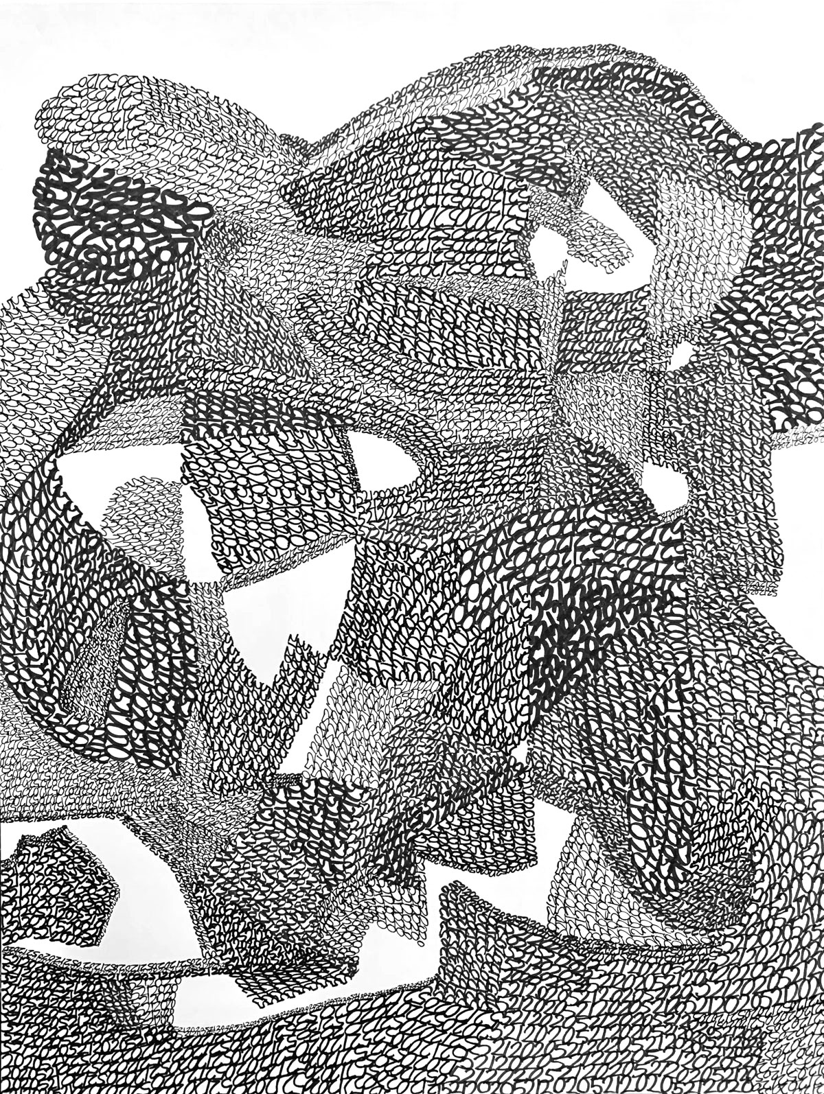 30/38 — BANAL DEJA VU  Archival ink on Bristol, 9" x 12" (2020 works).2010-ongoing.