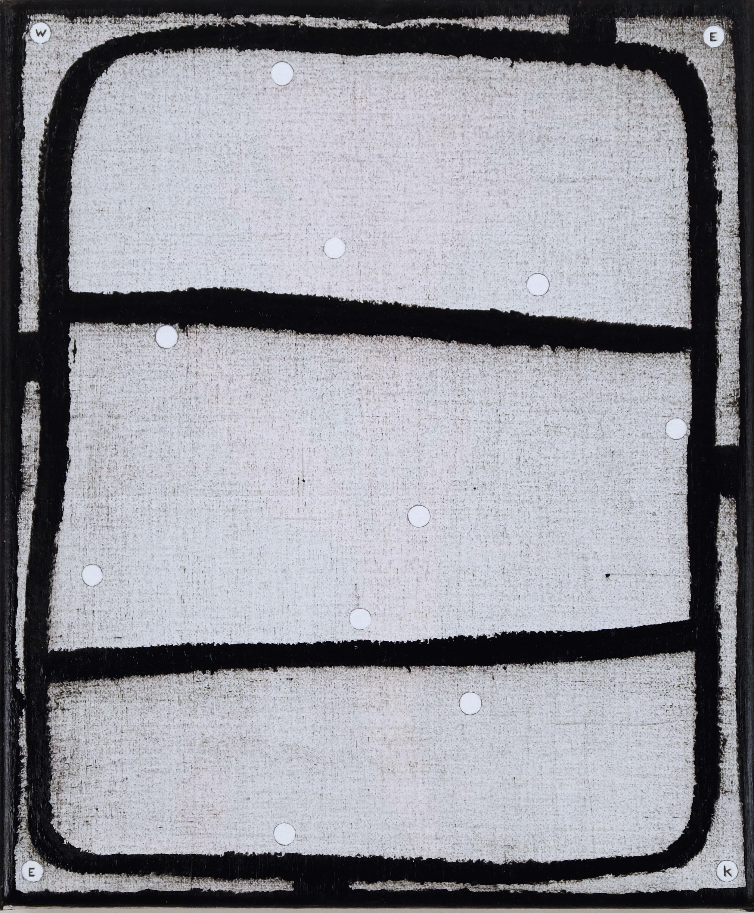 'Roommate no 7' (collector's title), 2017, acrylic and oil on canvas, 30 x 25 cm, private collection