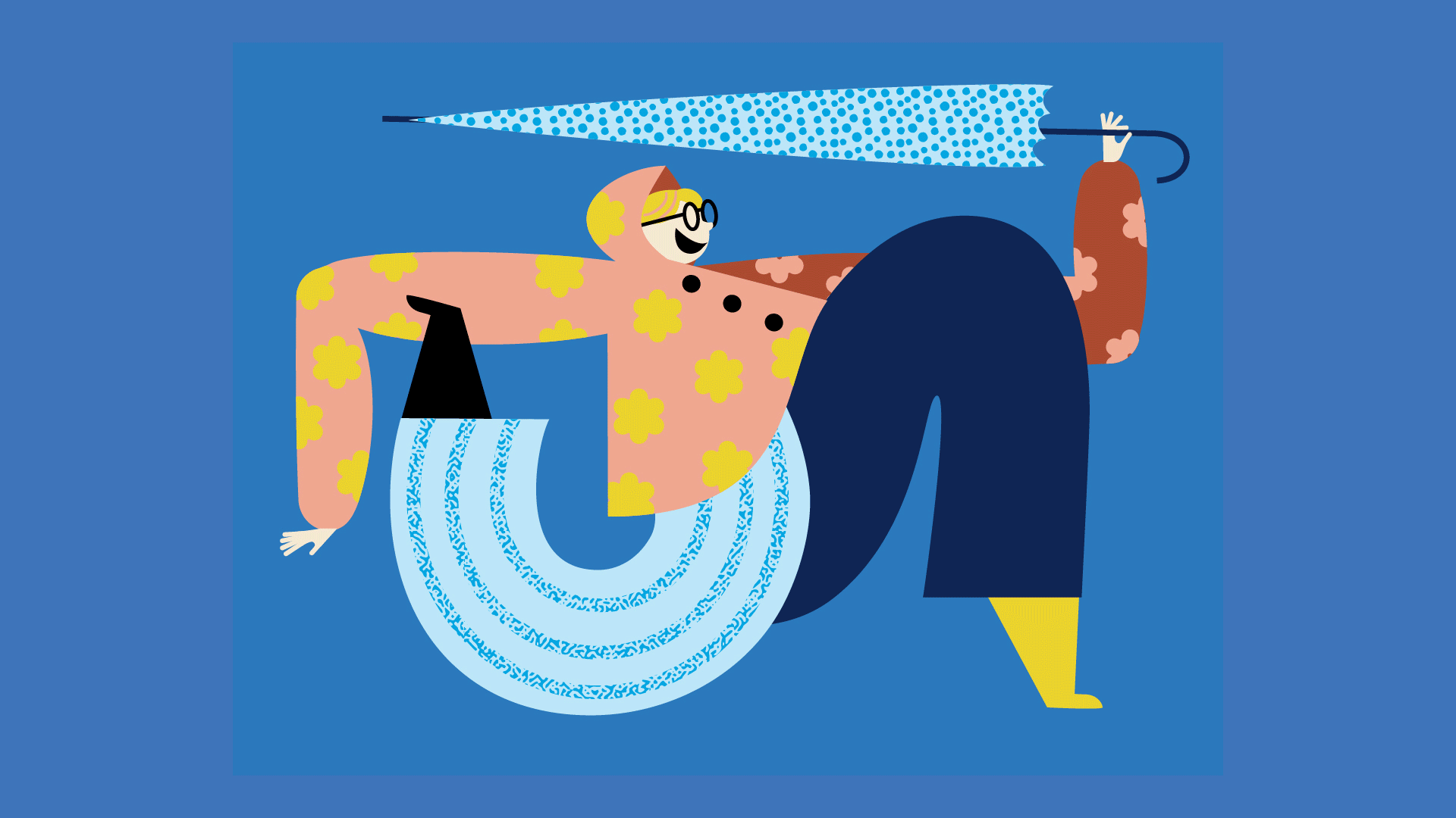 Animation of Warby Parker Ridgedale illustrations by Buddy-Buddy