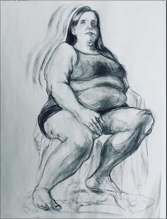 June 1st, 2019 - 6th live figure drawing, 2 hours