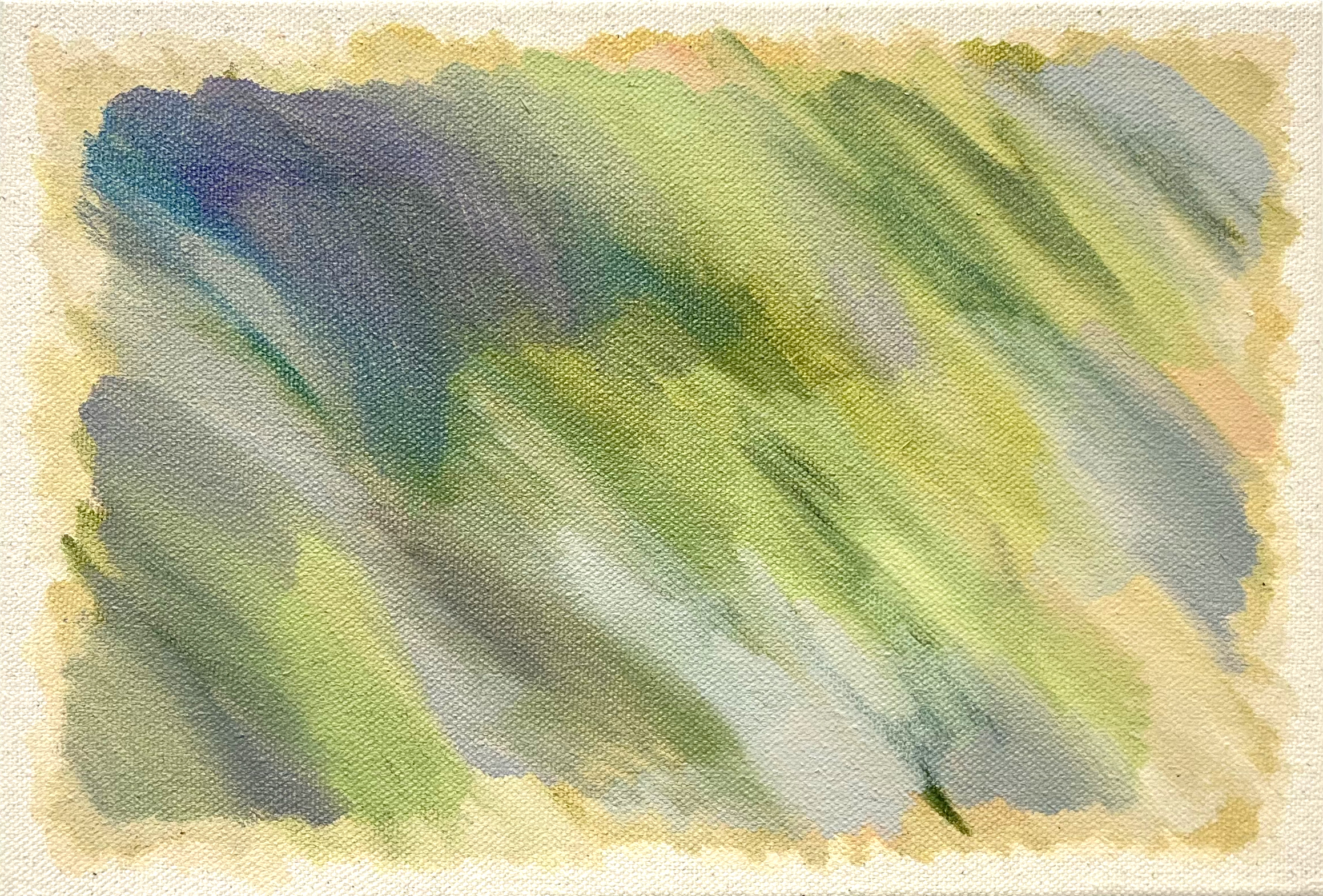 Untitled (green)IV, 2022, oil on canvas, 17.5x25.5cm