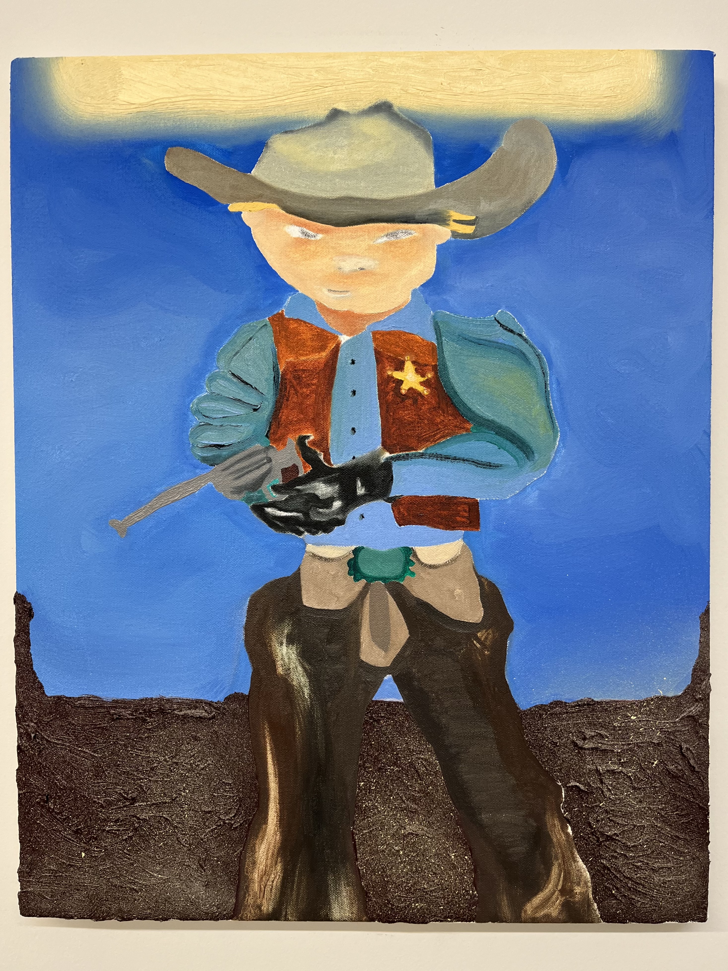 I shot the sheriff, oil on canvas, 16'' x 20'', 2023.