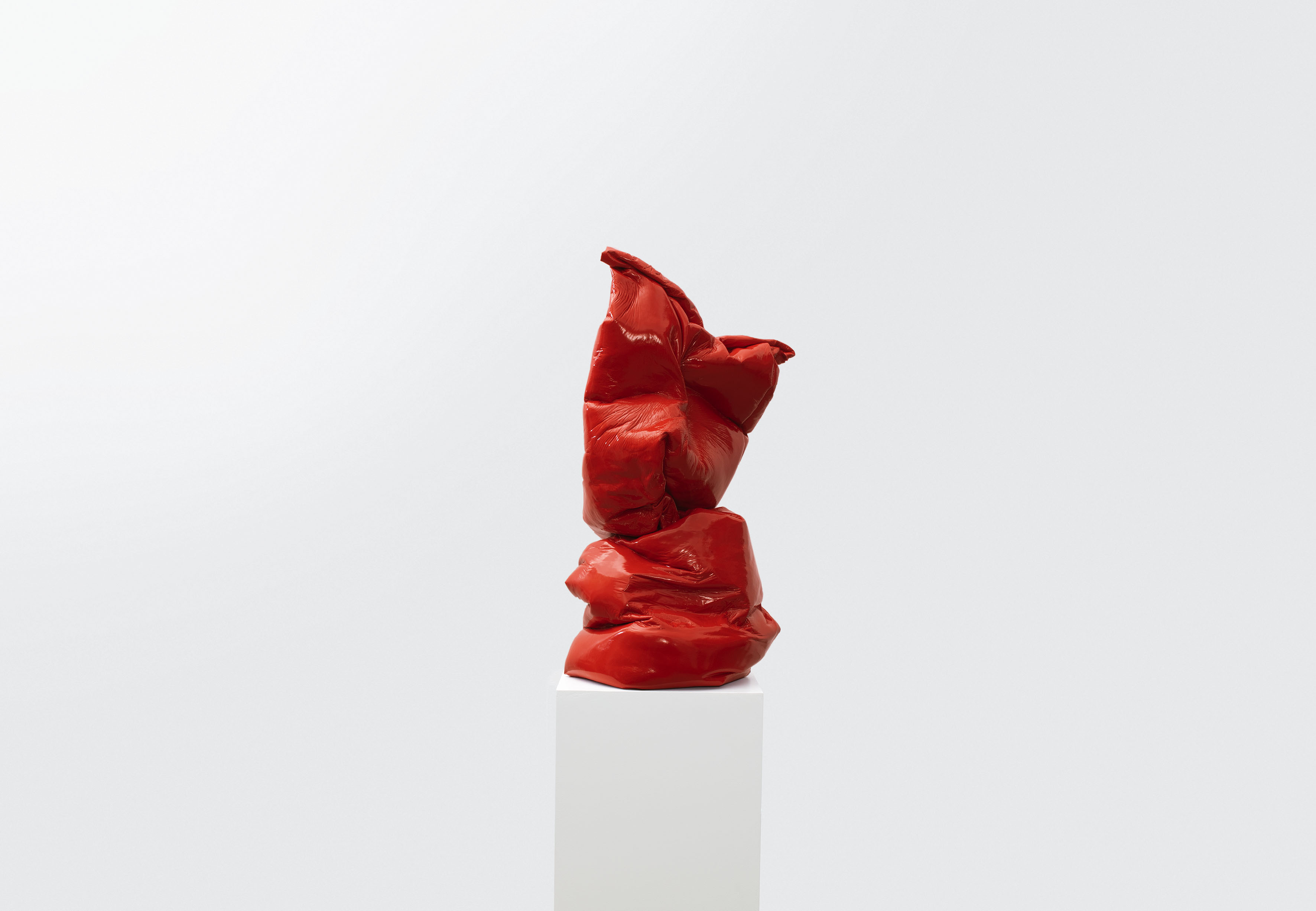 Red (2019)  Injected plastic foam, fabric, pvc and foil. 76 x 35 x 33 cm