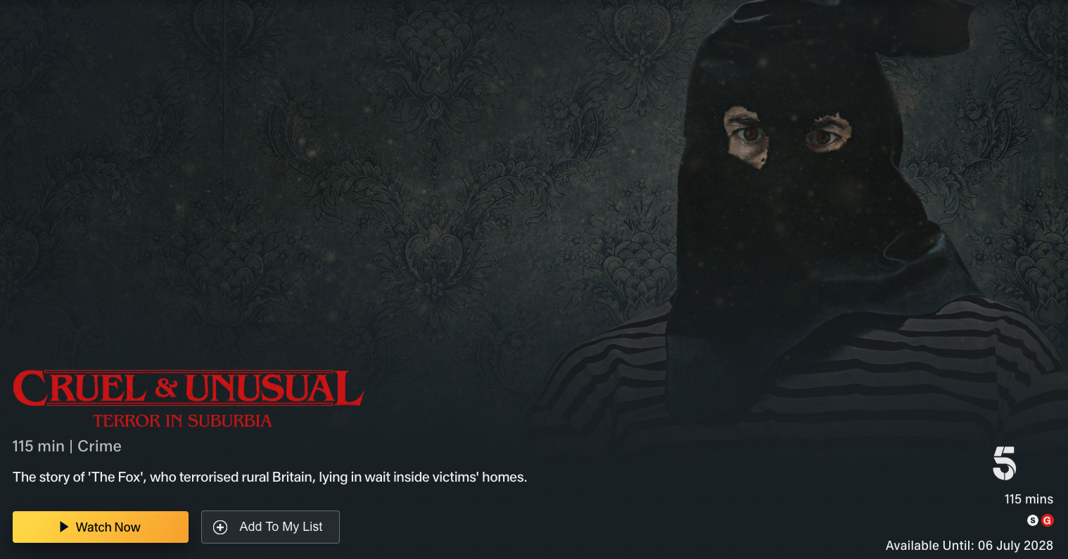 CRUEL & UNUSUAL: CATCHING THE FOX (2024) ITN PRODUCTIONS - C5 (60)