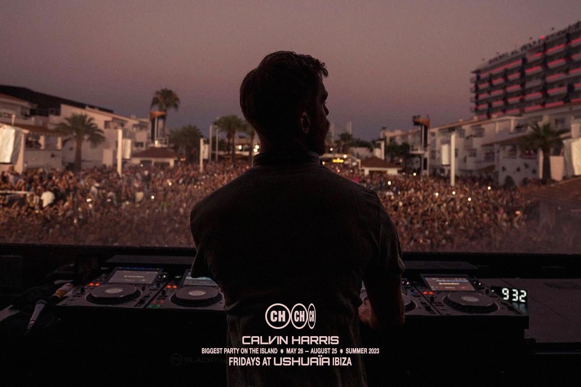 Merch design for Calvin Harris at Ushuaïa, Ibiza 2023