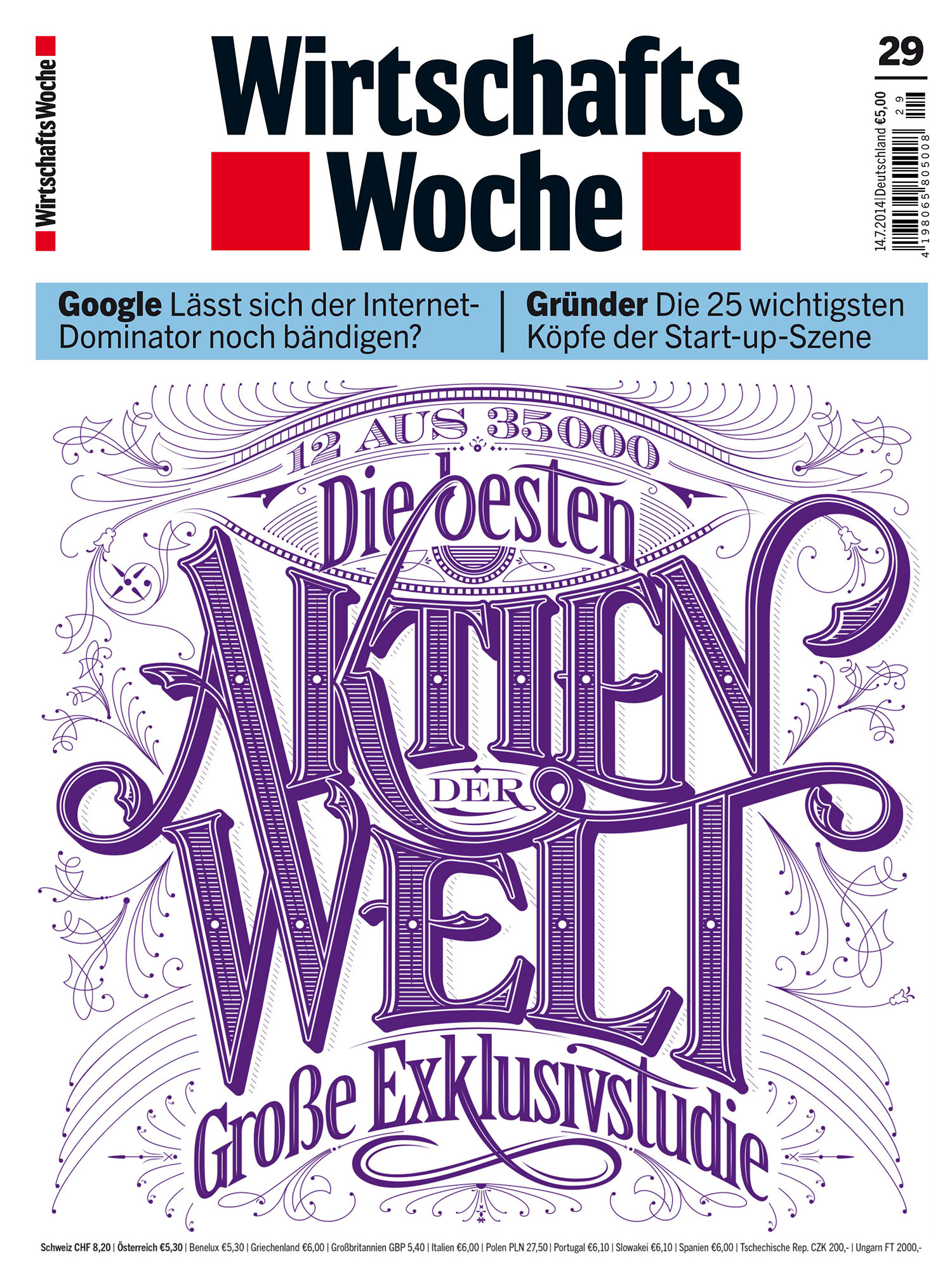 Wirtschaft Woche –Die Besten Aktien Dre Welt – August 2014
