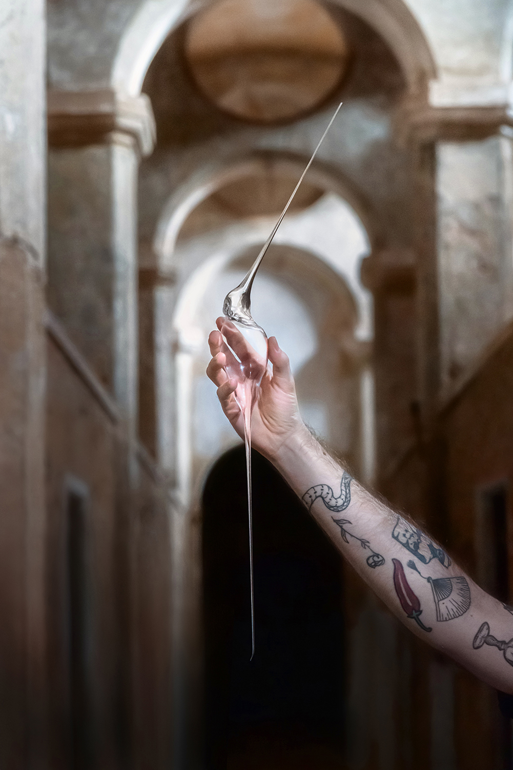 Blown glass for a piece under production, Plaja Studio, Barcelona