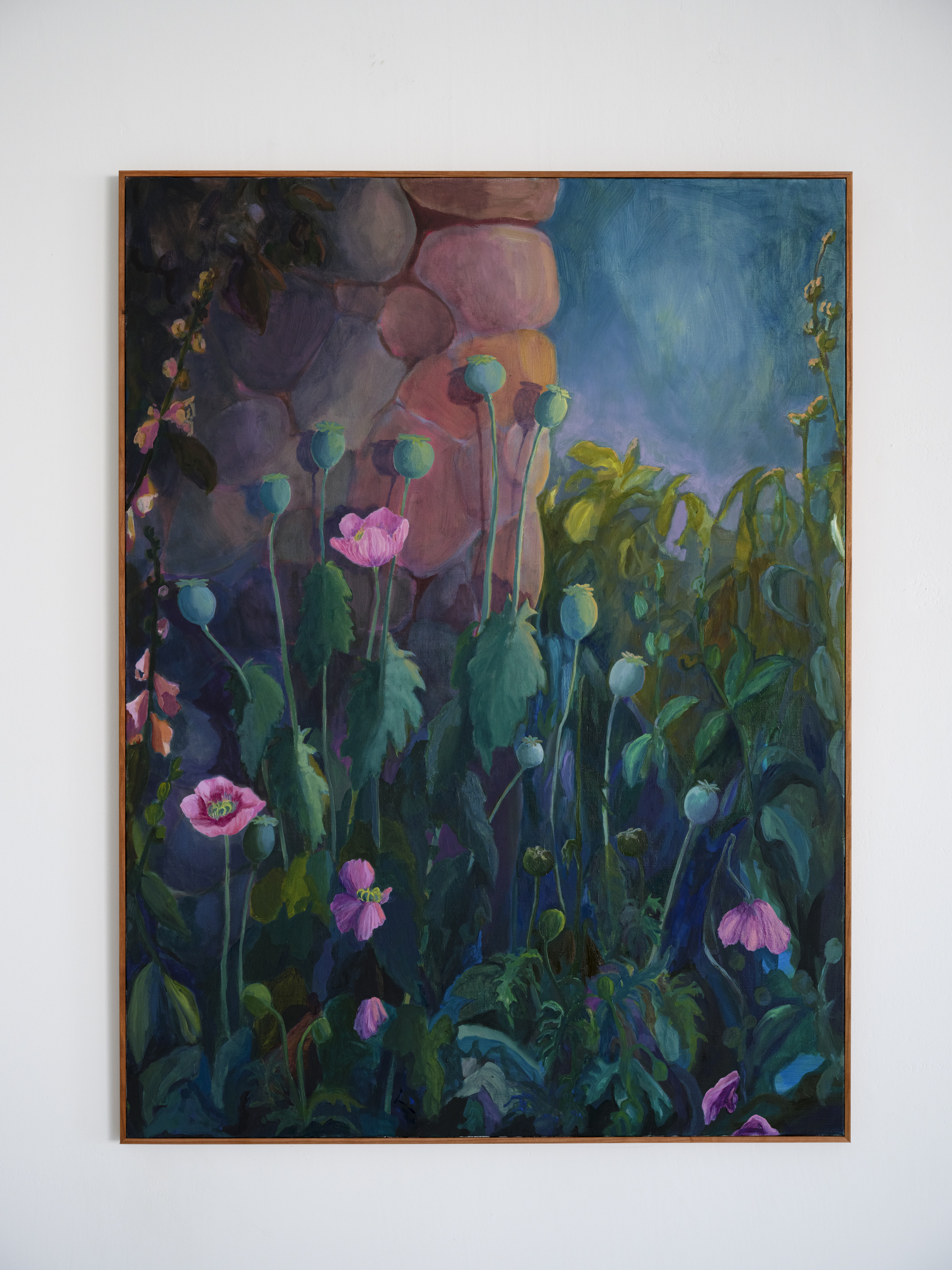 "The Bloom Shift", 30 x 40 inches, oil on linen, 2025. $3,000
