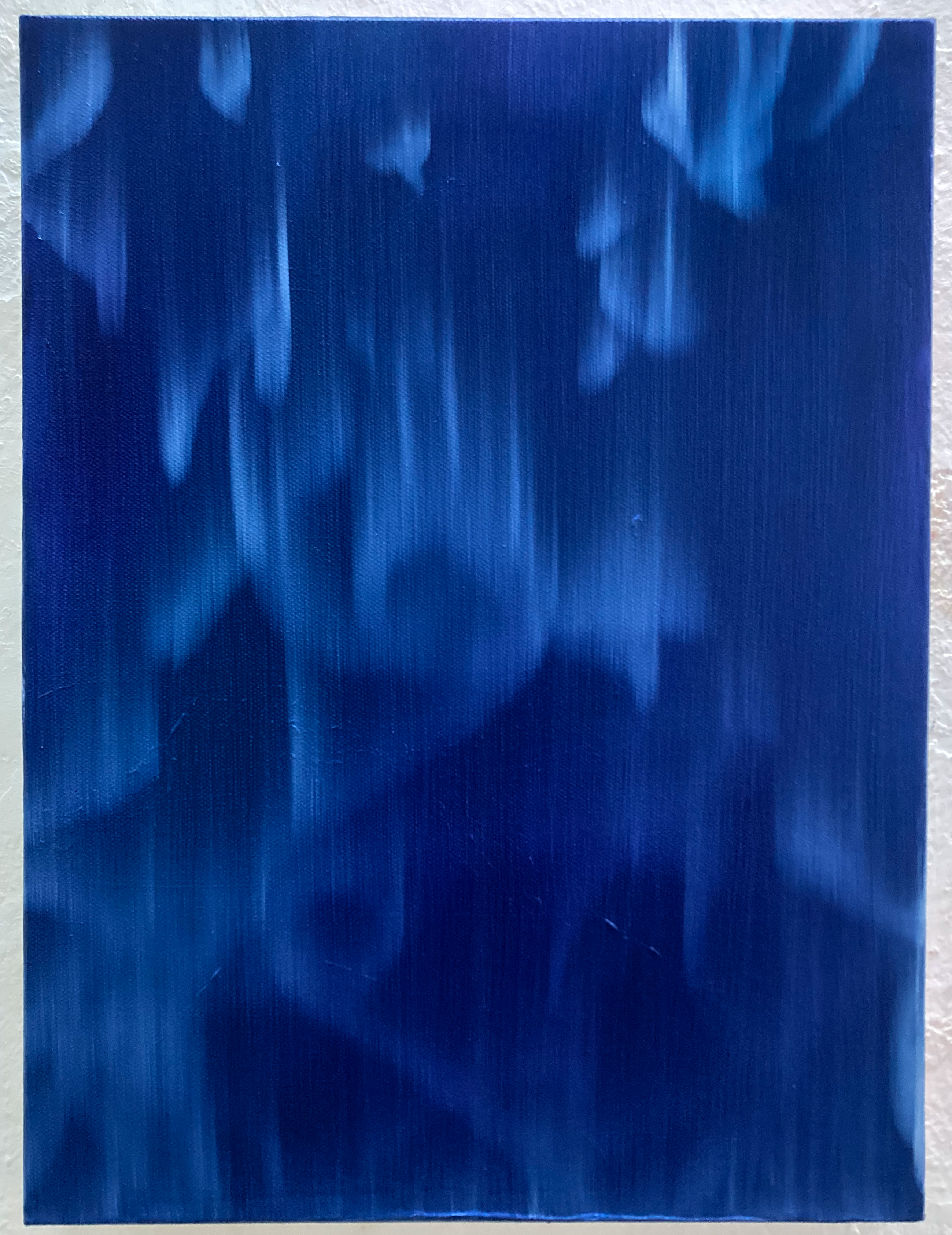 ‘In Reverse’ (2024), Oil and airbrush on canvas, 32 x 53 cm