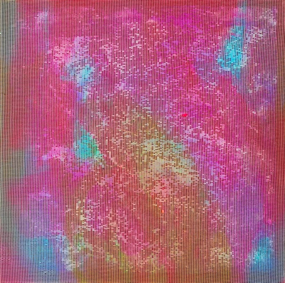 Cosmopool #3, 2025 acrylique sur tutu de danse, 30 x 30 cm