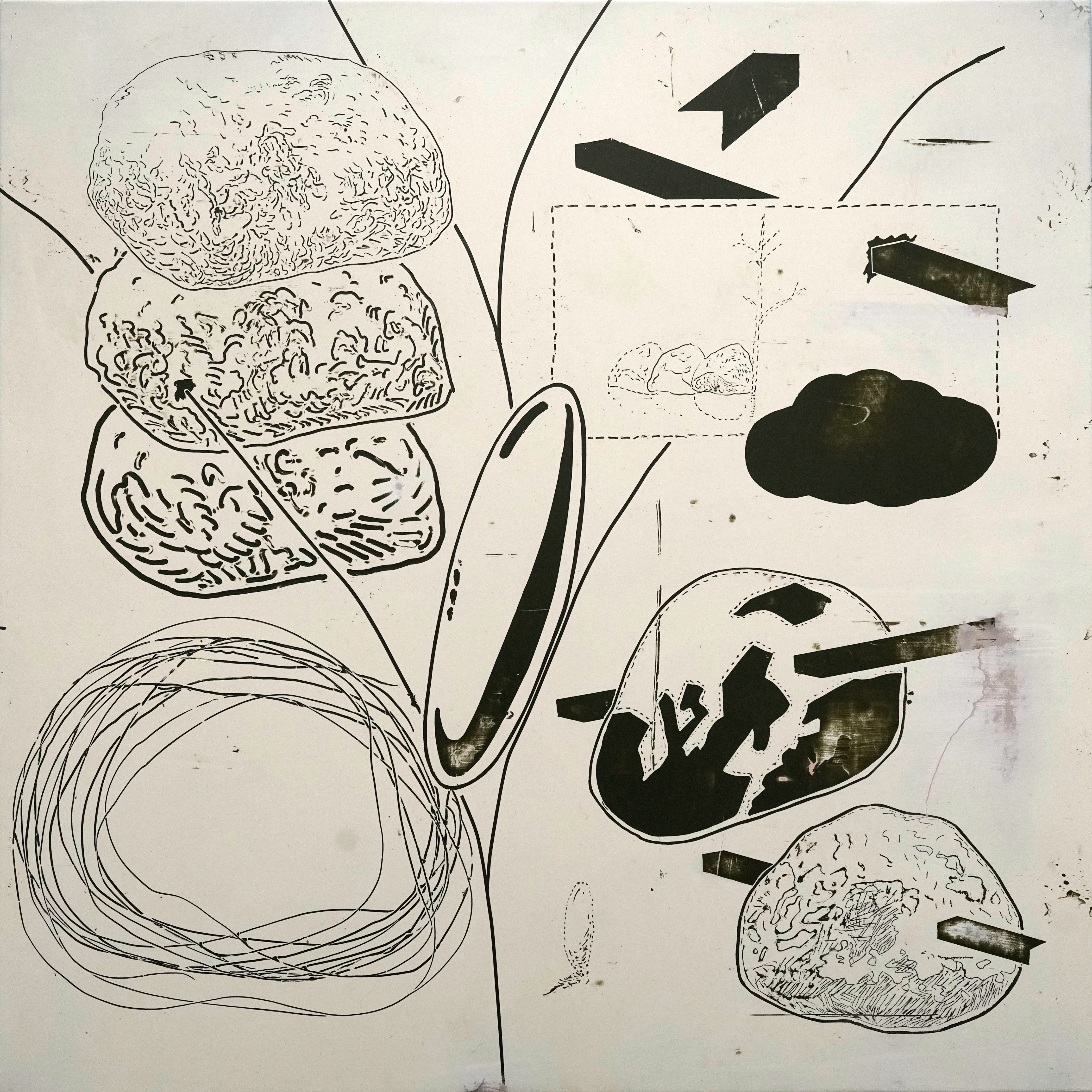 Nosik Lim, GL_23, 2022. Acrylic on canvas. 80 x 80 cm (31.5x 31.5 in). Courtesy of the artist