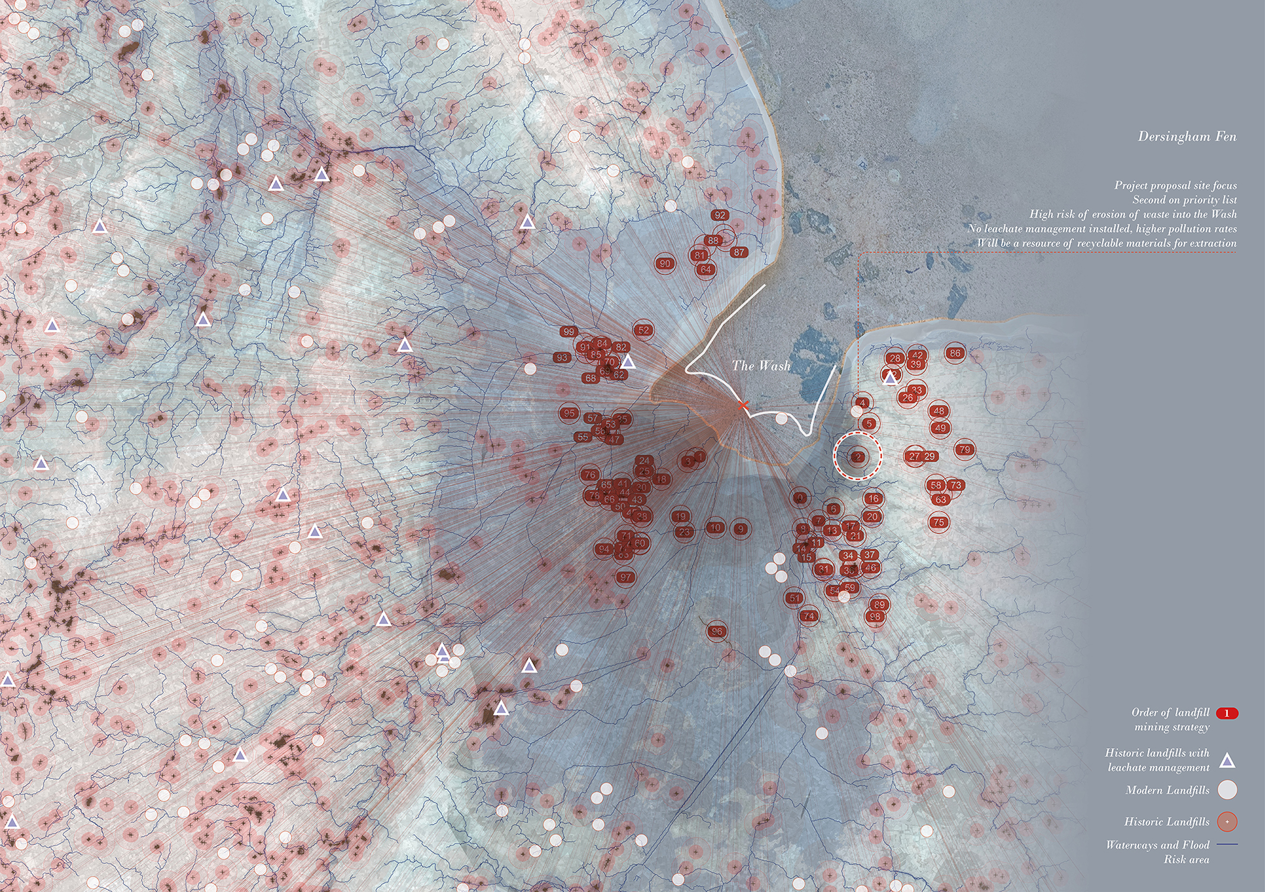 Project mapping to identify key landfill sites