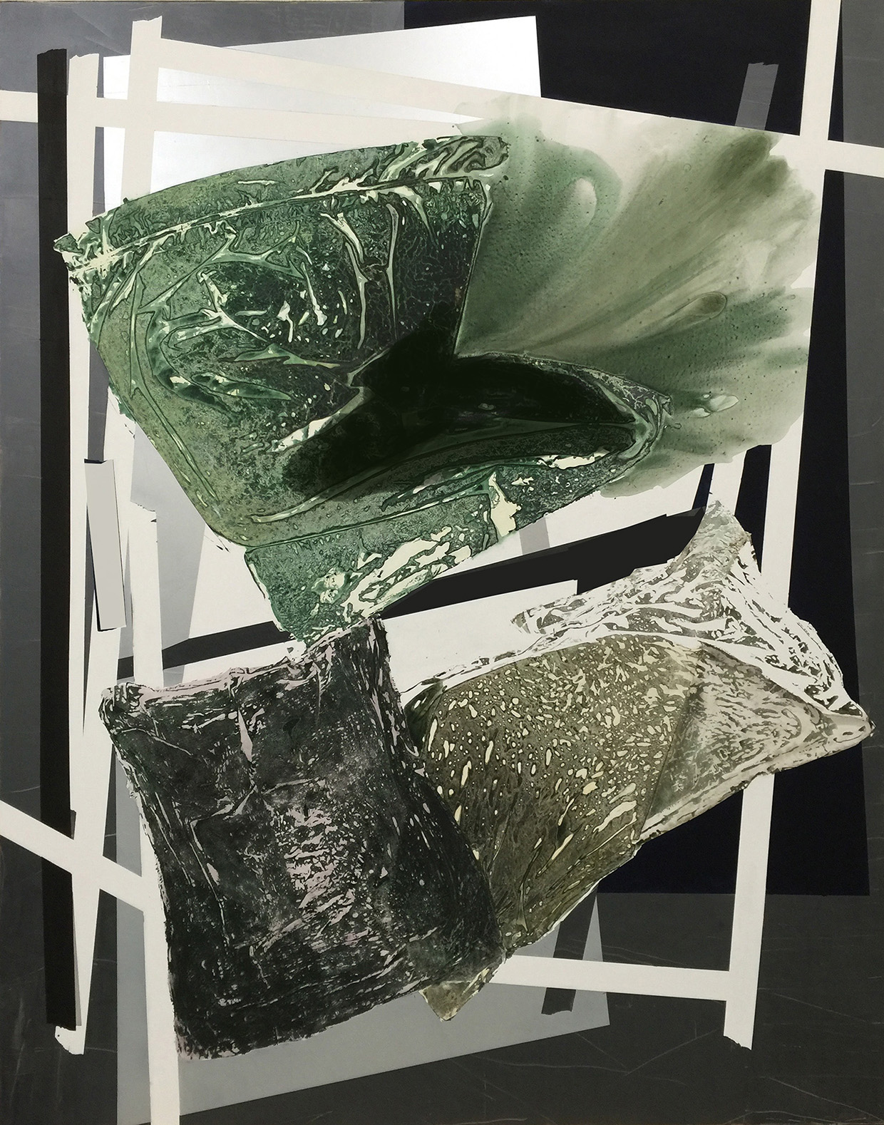 Untitled, acrylic on polyester canvas, 76" x 60", 193 x 152 cm 2015