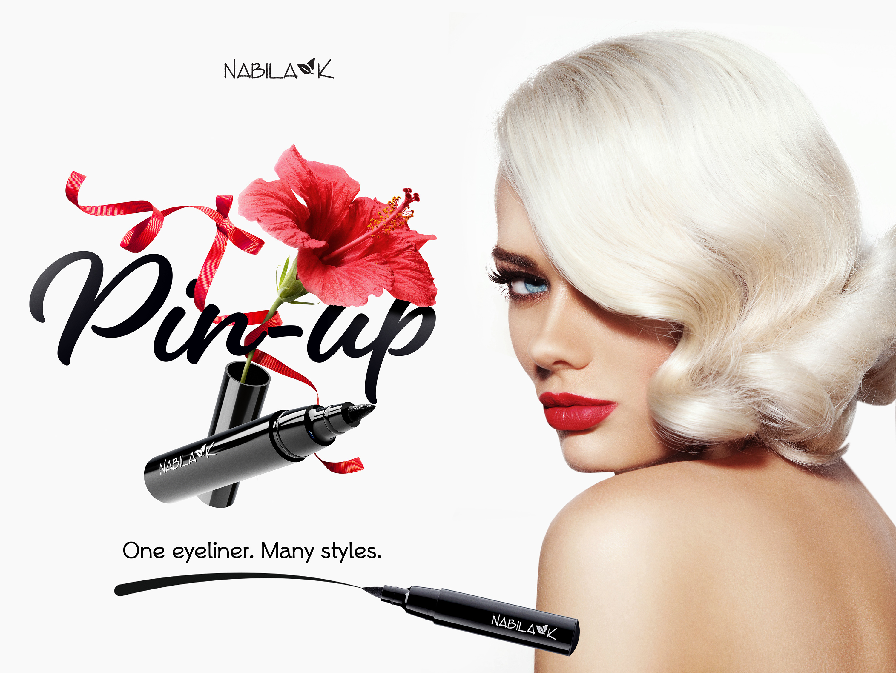 Social media campaign for the eyeliner products line. Cosmetic product photography. Makeup product styling. Created by Eclectic M Studio.