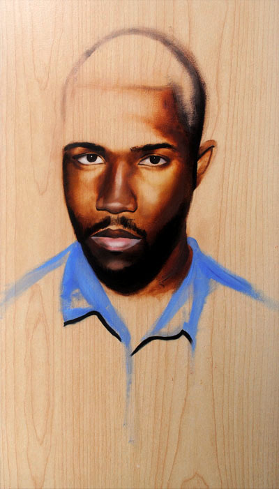 Frank Ocean, oil on board