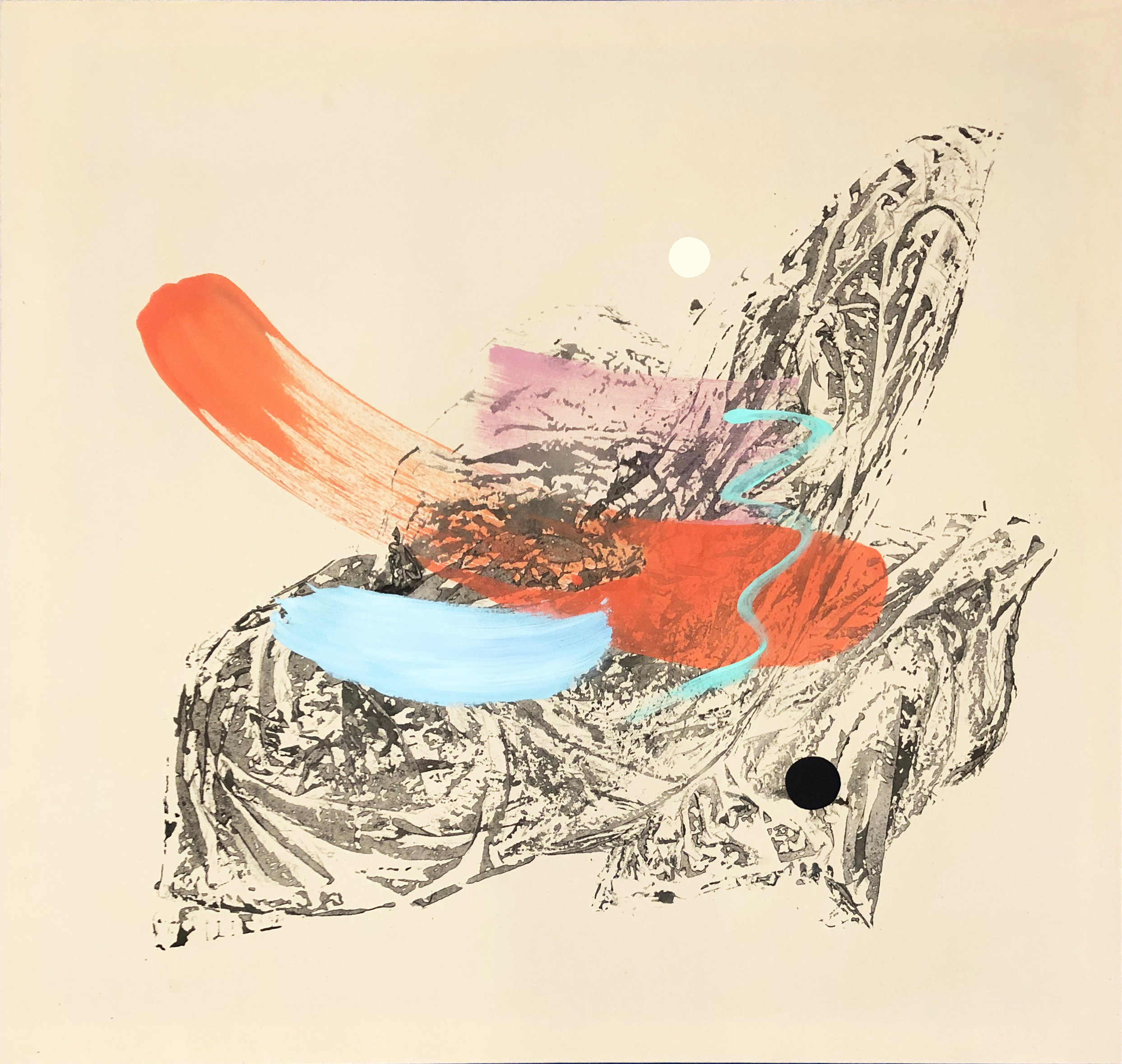 Pathwayacrylics on canvas 55"x57", 140x145cm