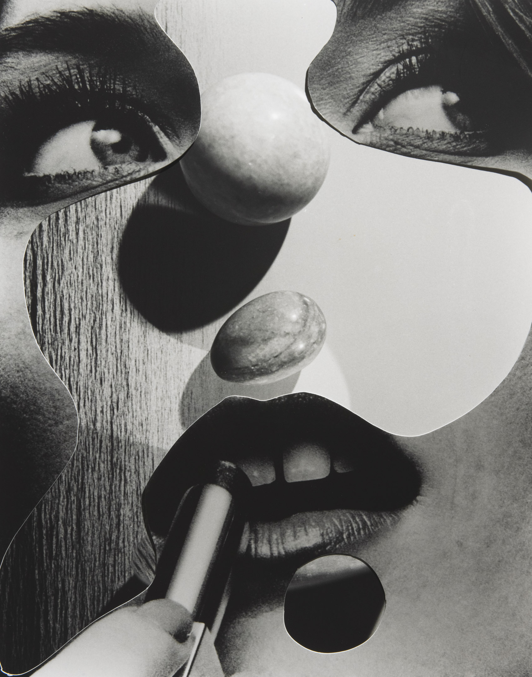 Collage with marble egg