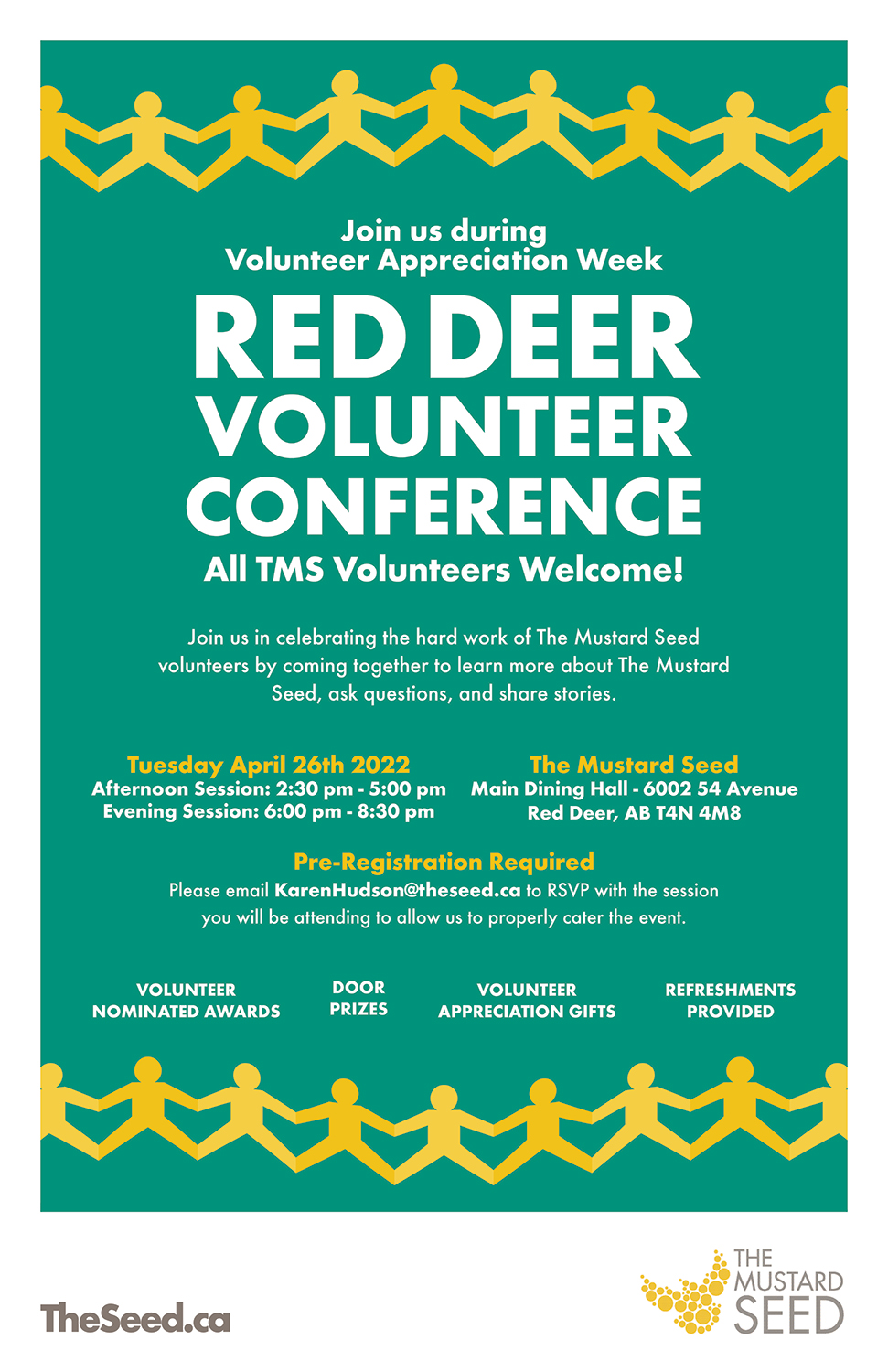 Volunteer Conference flyer for appreciation event