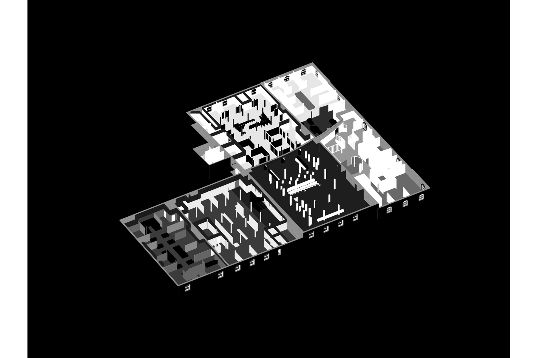 ● Axon of digital model / 1st Dibs, Terminal Showroom / Davies Toews Architecture / Role: Designer / New York, NY (2018)