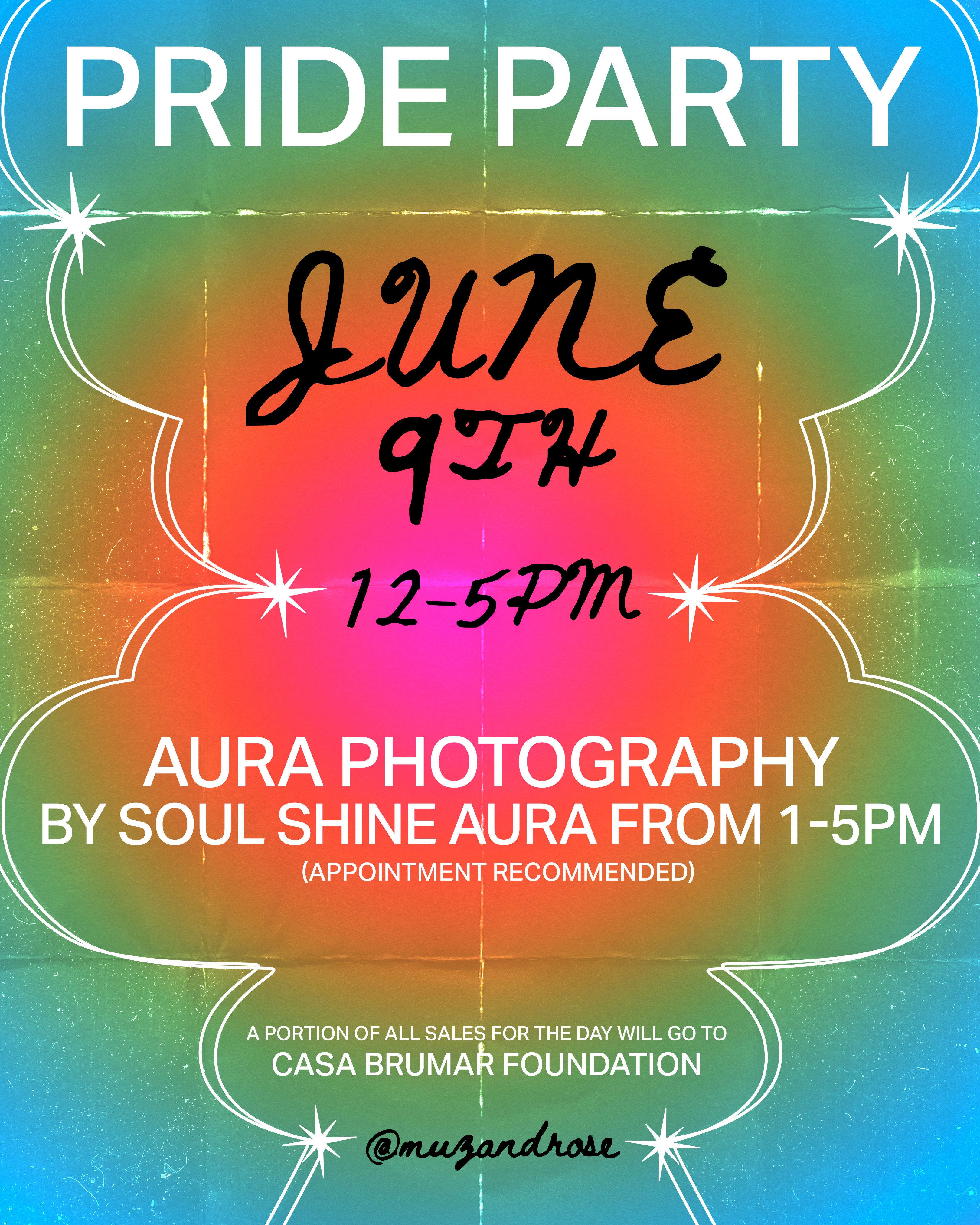 Muz & Rose event flyer, summer 2024