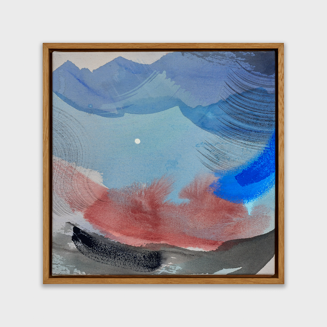 Weather, acrylic on canvas, 2024, 41.4 × 41.4 cm (framed). Photo: Mengqi Bao. Courtesy of the artist and Perrotin.