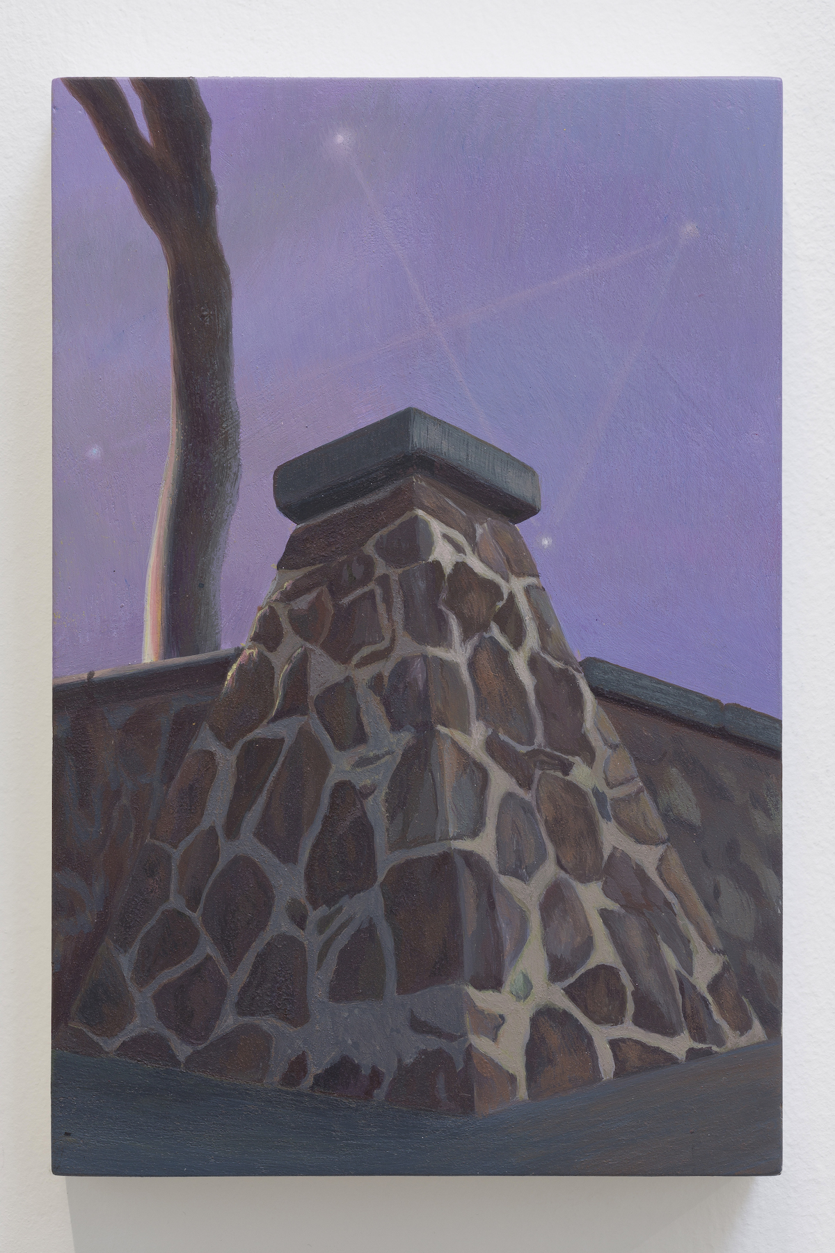 Lee Maxey, Corner, 2023, Egg tempera on panel, 6 (H) x 4 (W) in.