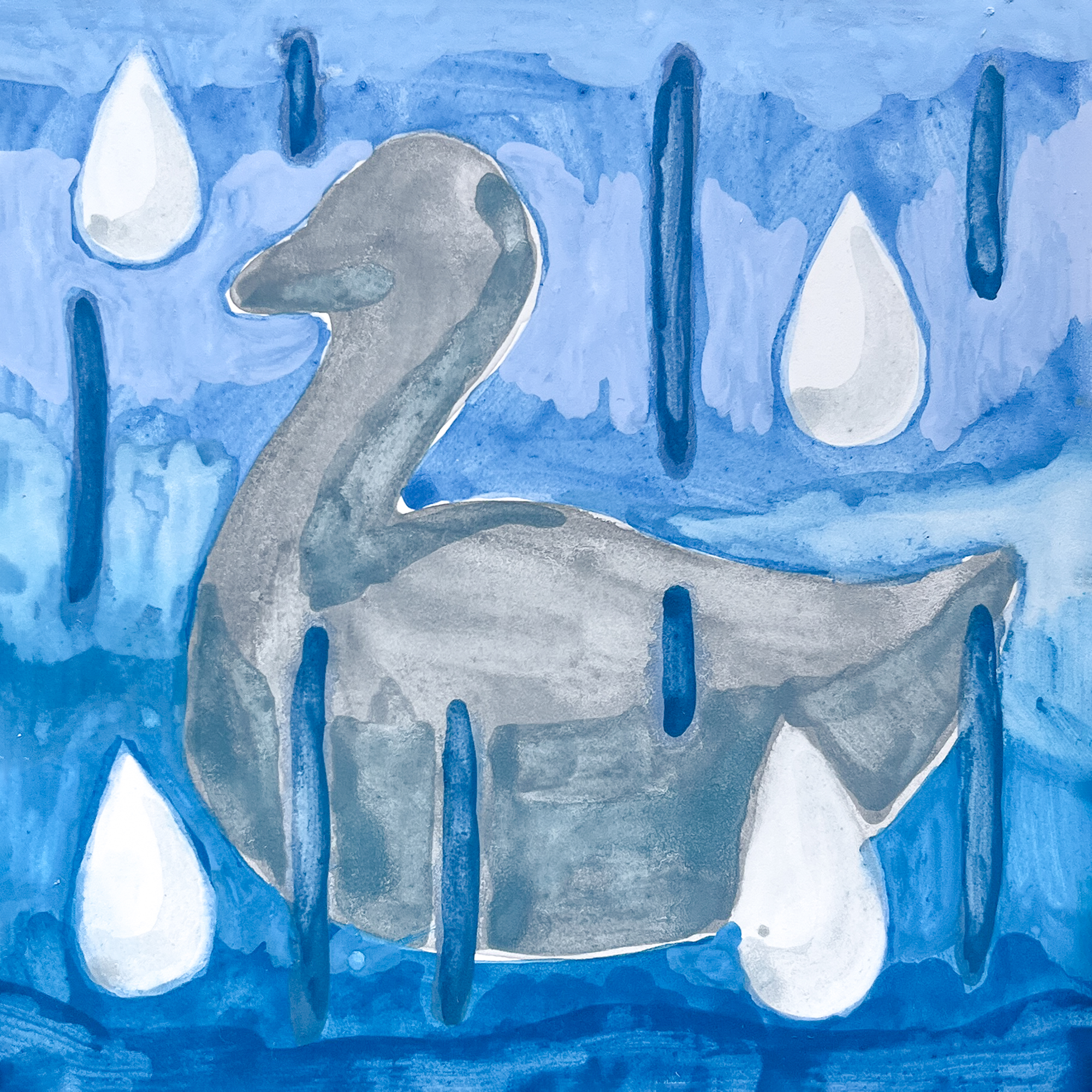 지키미, 2025, 젯소보드에 채색, 15 x 15 cm