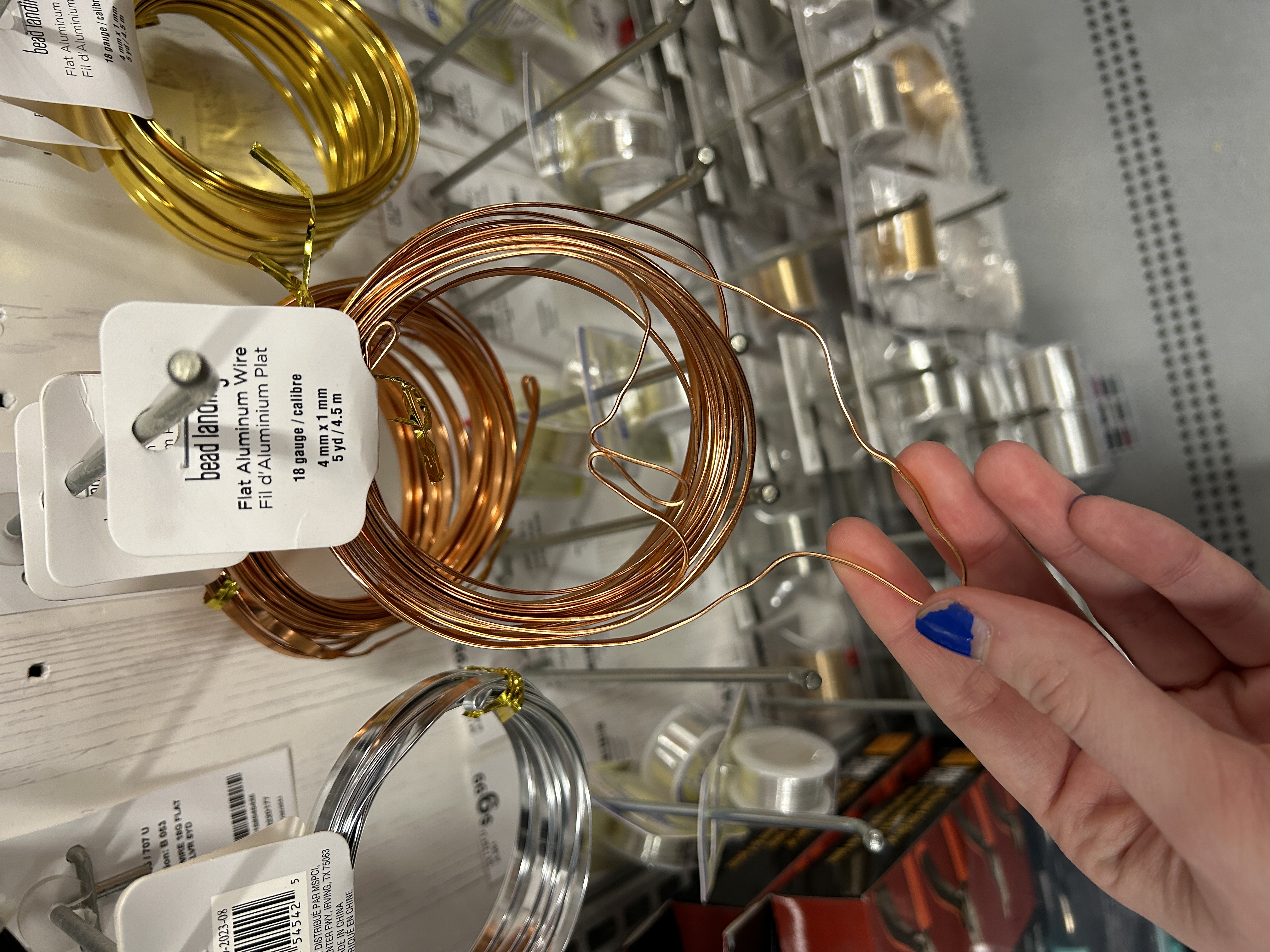 This wire was fun to play with - although it looks like it *should* be hard, it was fairly malleable.