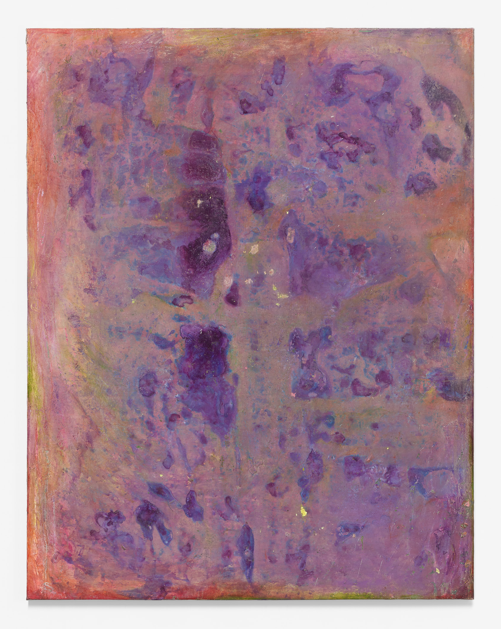 Untitled (Tears), 2022, Acrylic, oil paint, coloured pencil, pencil shavings, raw pigment, ground gemstone and wax, 223 x 167 cm