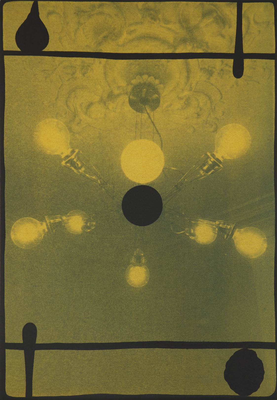 Untitled 2013, cyanotype and acrylic on canvas, 36 x 25 cm