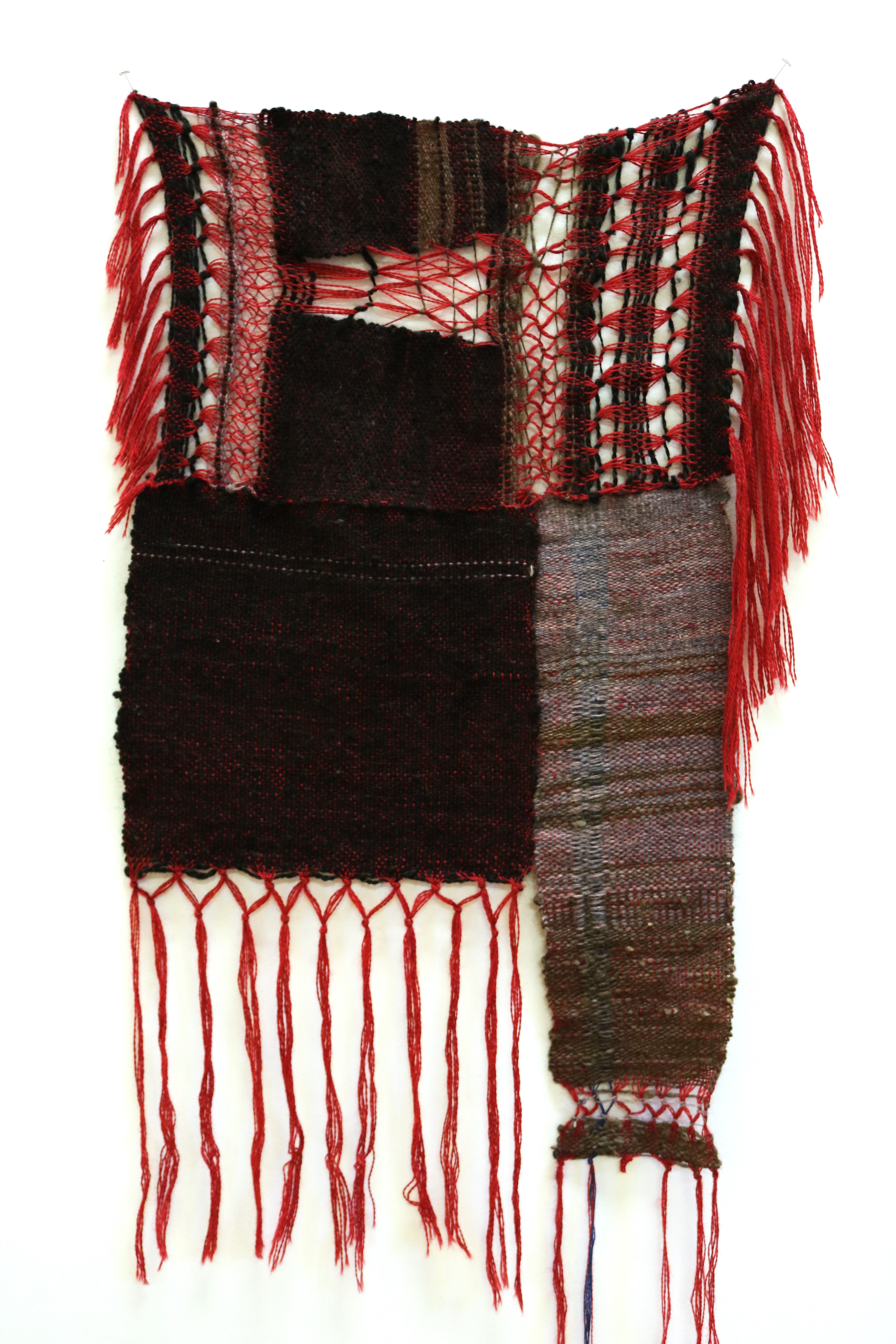 blood and dirt, wool and cotton, 2024 (detail)
