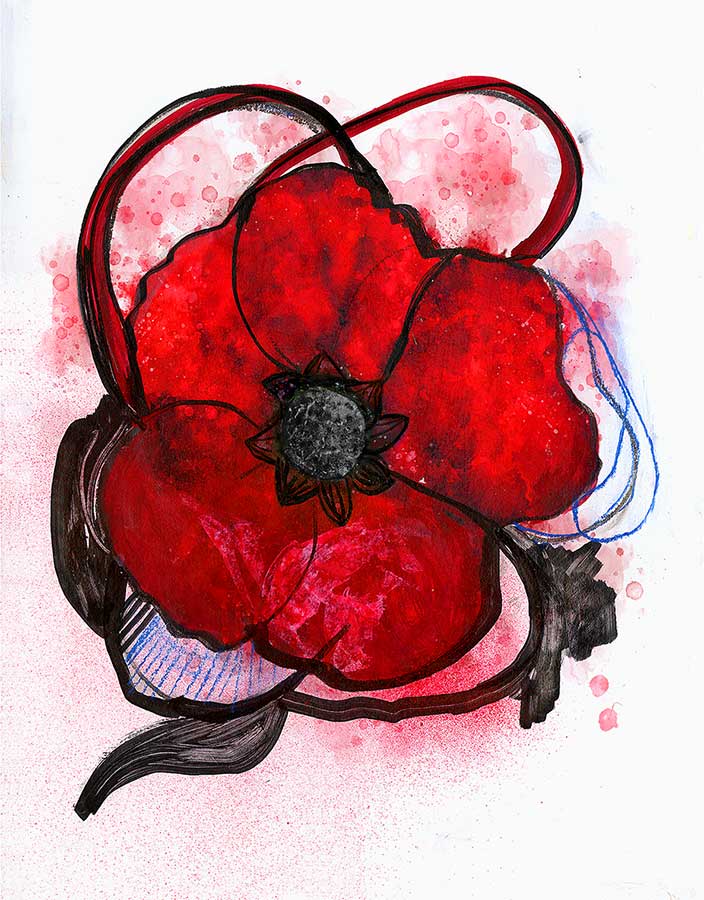 remembrance poppy - PresentPerfect Creations  ART FLOWERS - Translating  Nature into Fashion