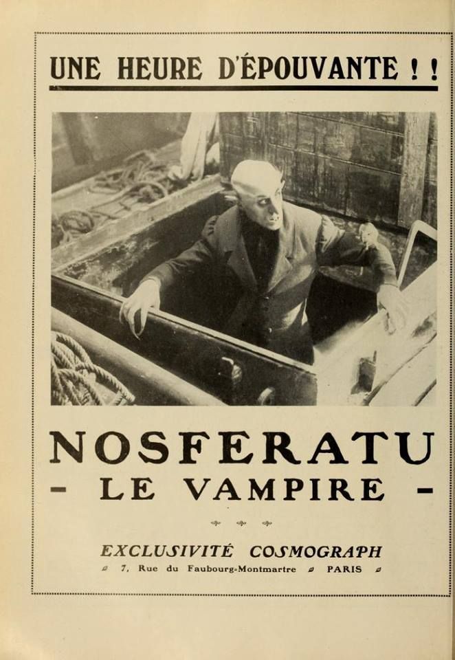 1922 advertisement in the French Cinéa magazine announcing "An Hour of Terror!!"