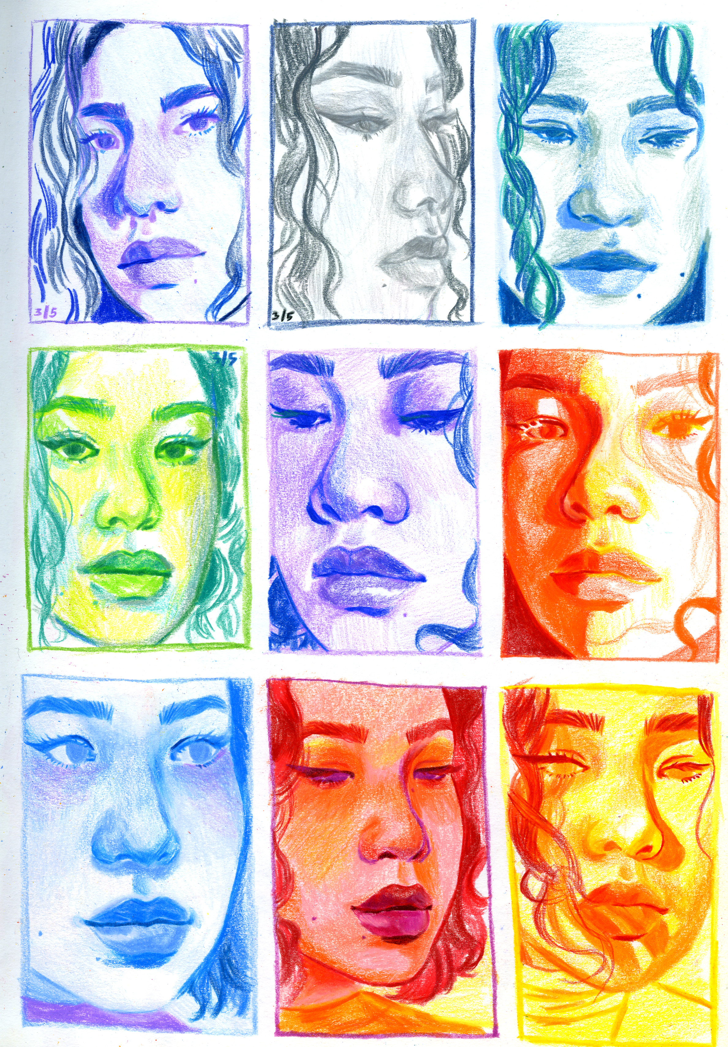 colored pencil, spring 2019