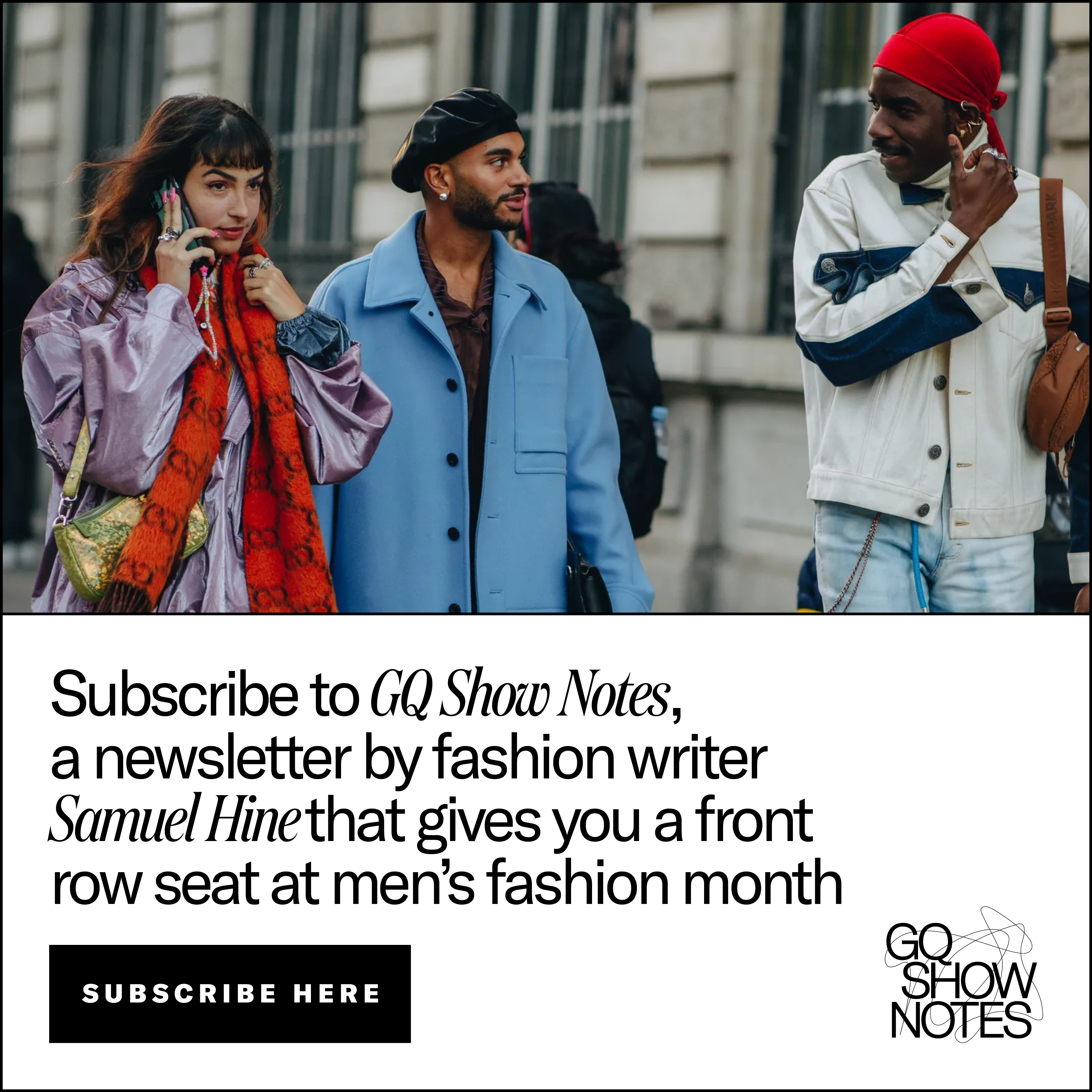 Sample promotional tile for GQ's other newsletters