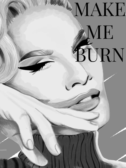 FAME// make me burn corner print (£5)