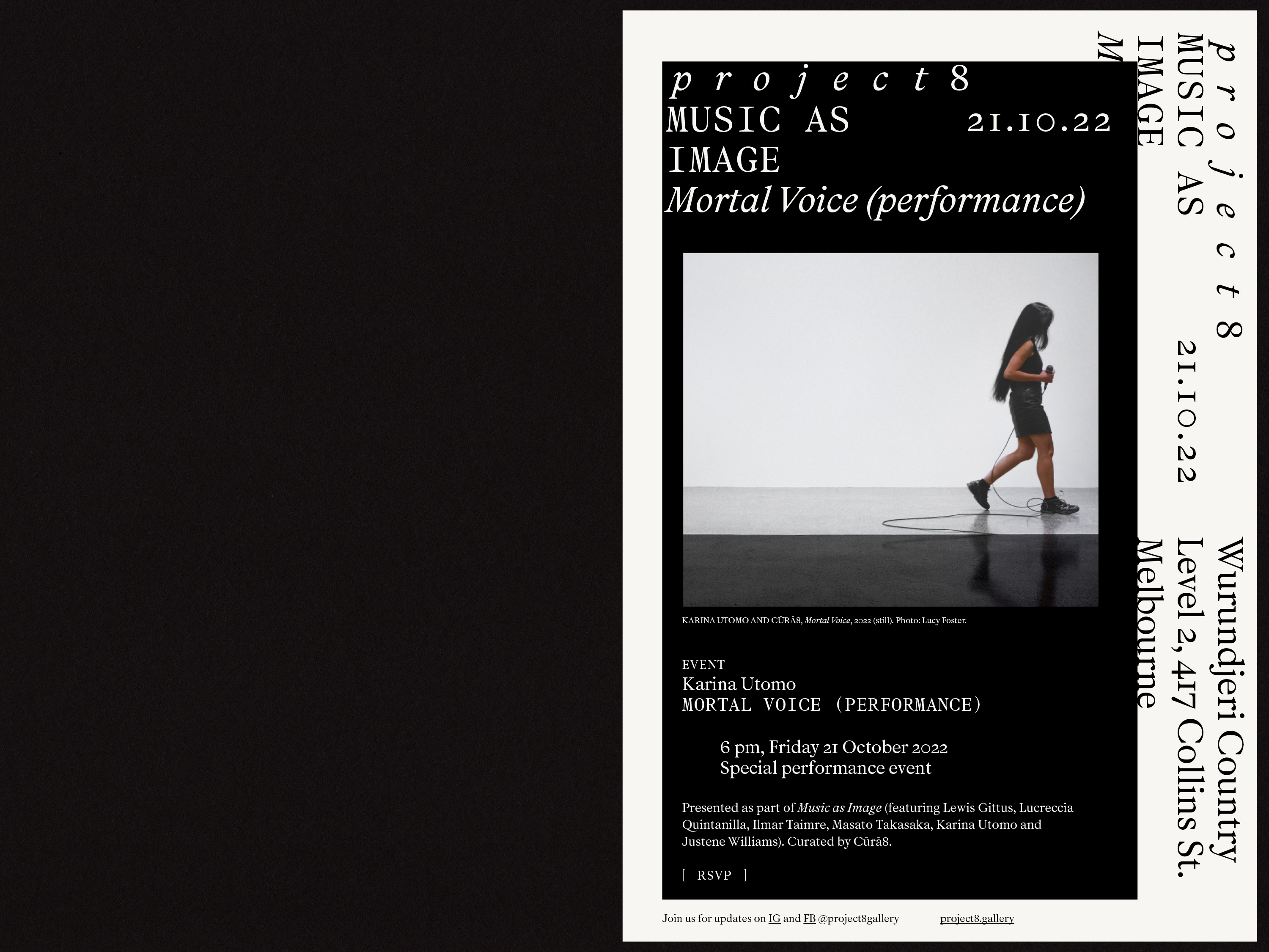 Visual Identity and collateral for Project 8 Gallery, 2022. 