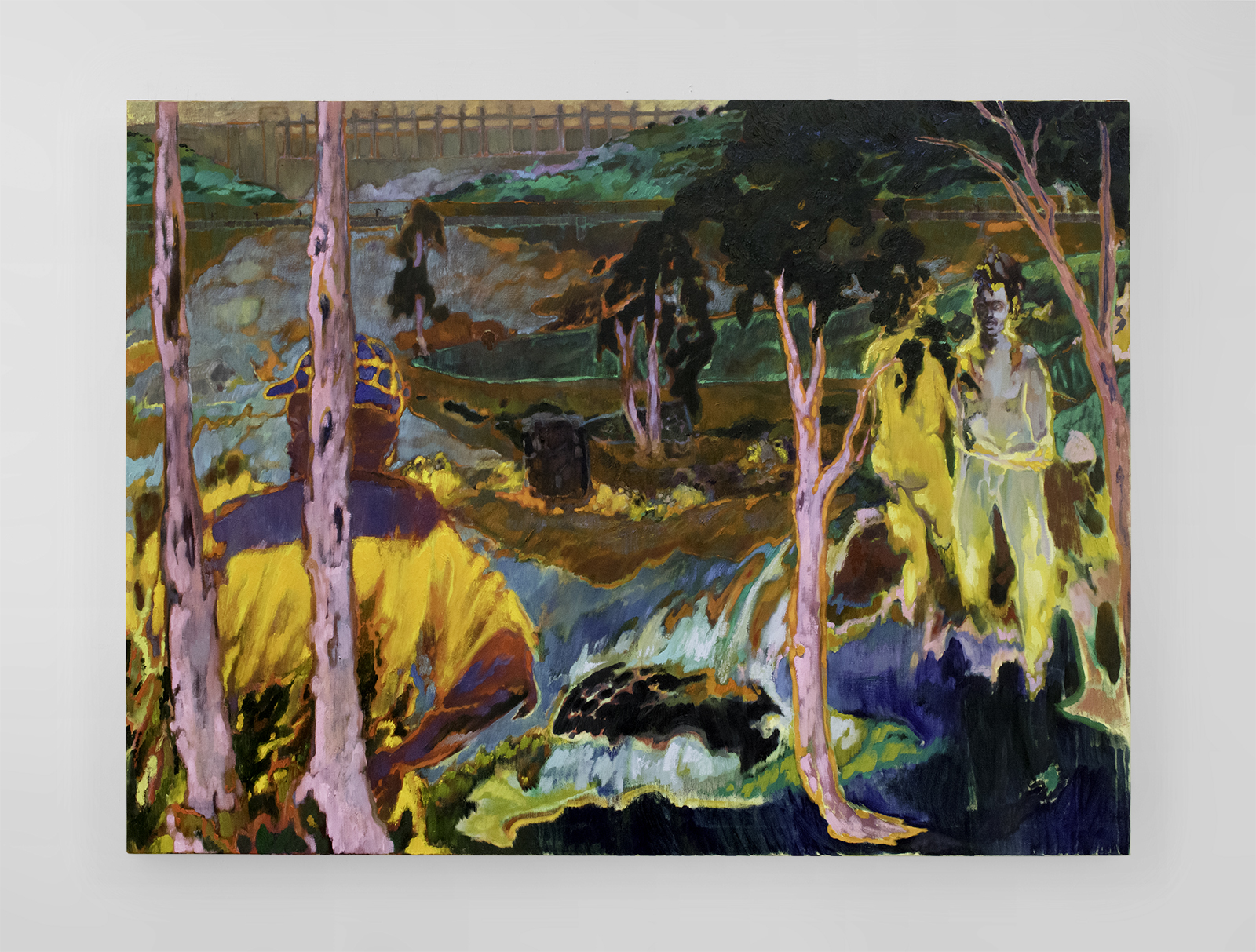 View of Vaaldam, 2022, oil on linen, 59 x 79 in