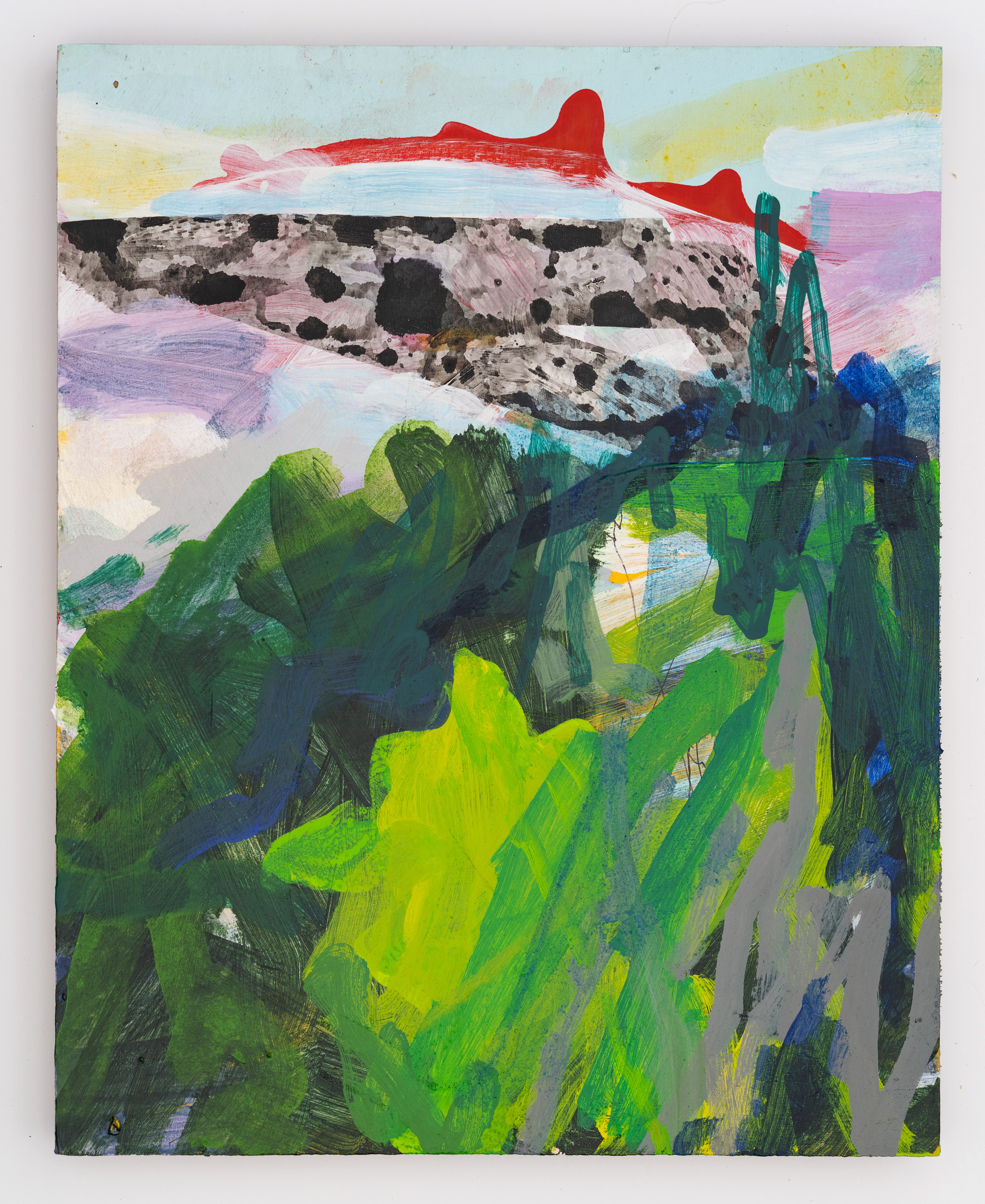 Light Loam, 2025, acrylic and ink on panel, 15 x 12 inches