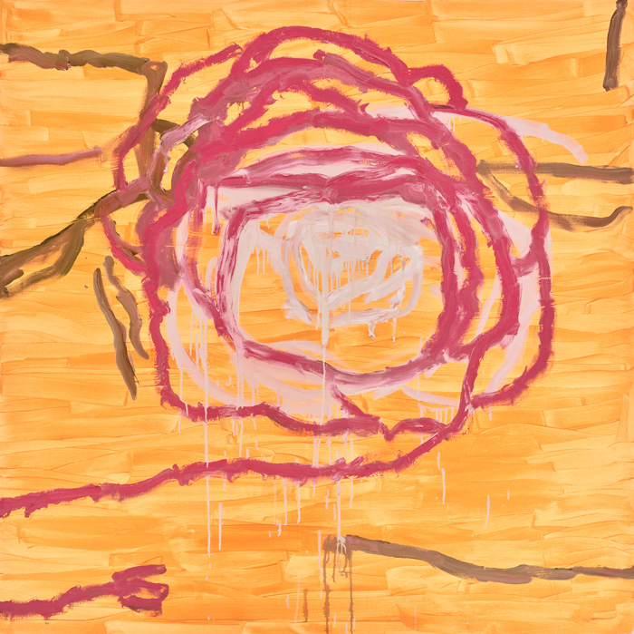 Coiled Fuses 1, 2017, oil on canvas, 60x60 inches