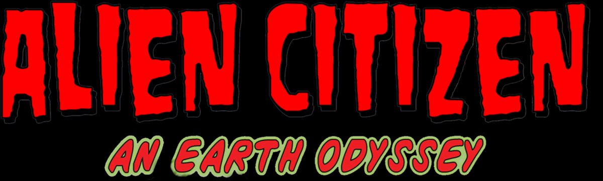 Logo for Elizabeth's solo show, "Alien Citizen: An Earth Odyssey"