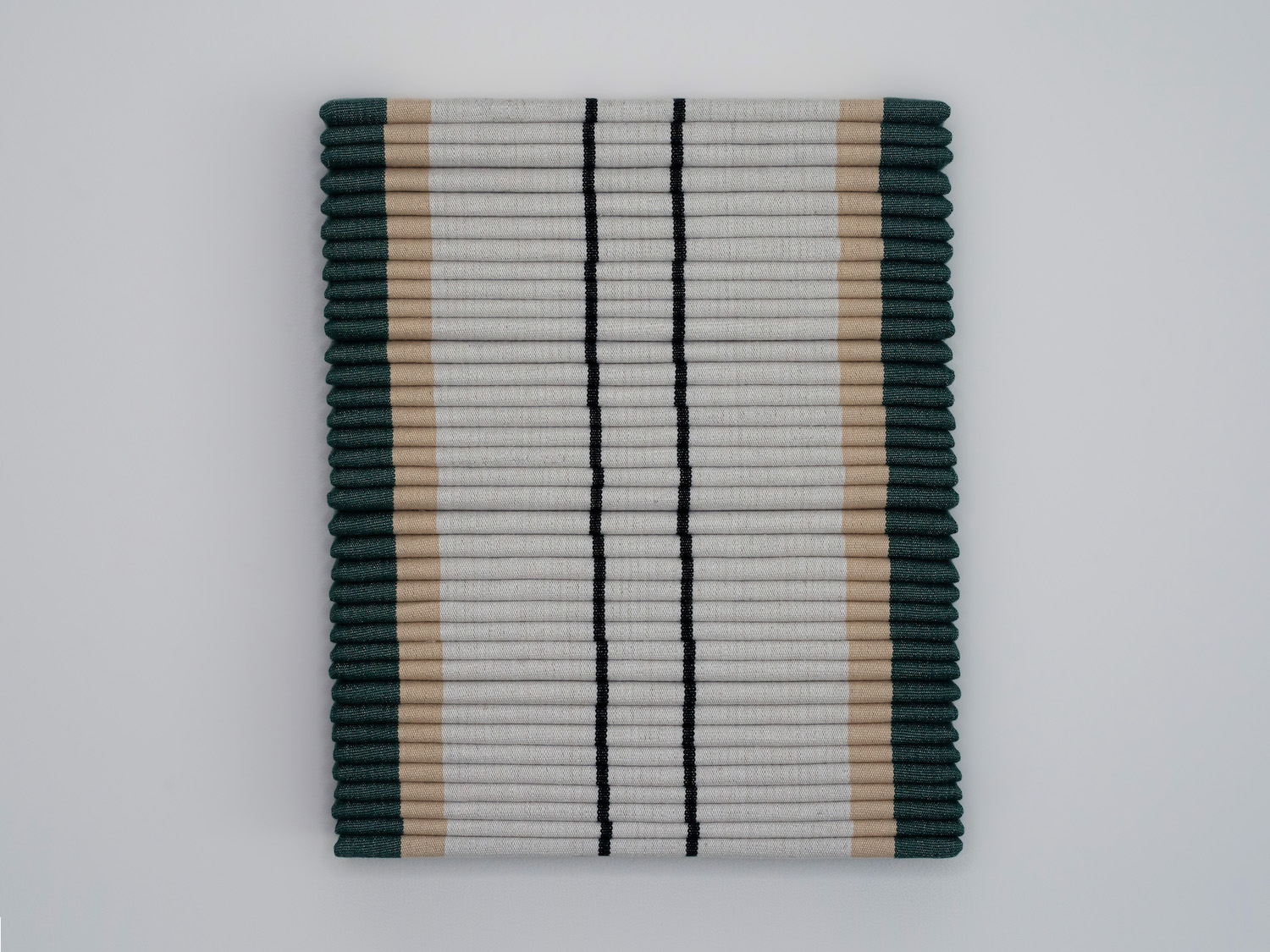 Blue Fire #6, 2023, Linen, cotton, wood, steel, board