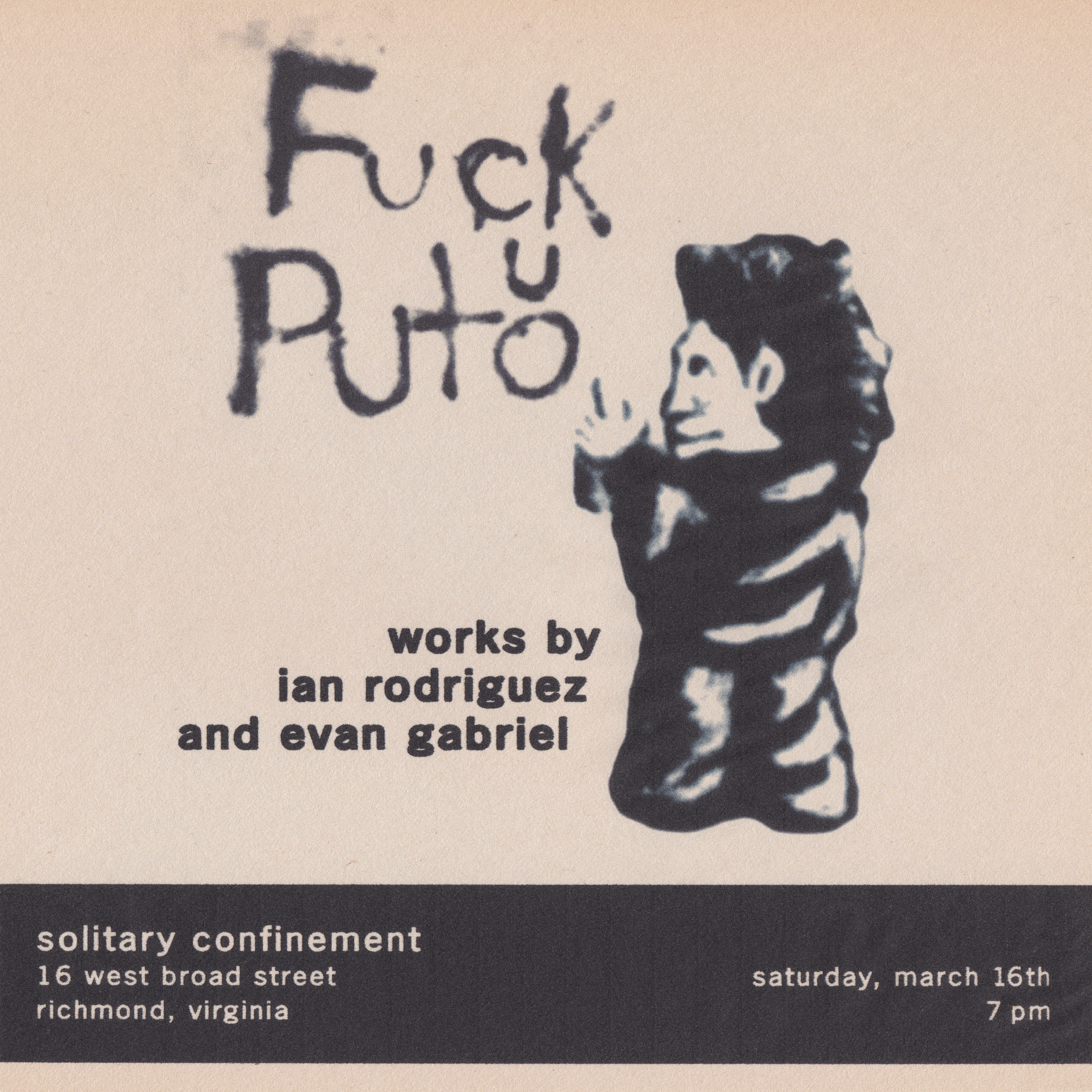 flyer for a show at Solitary Confinement in Richmond, VA, 2024
