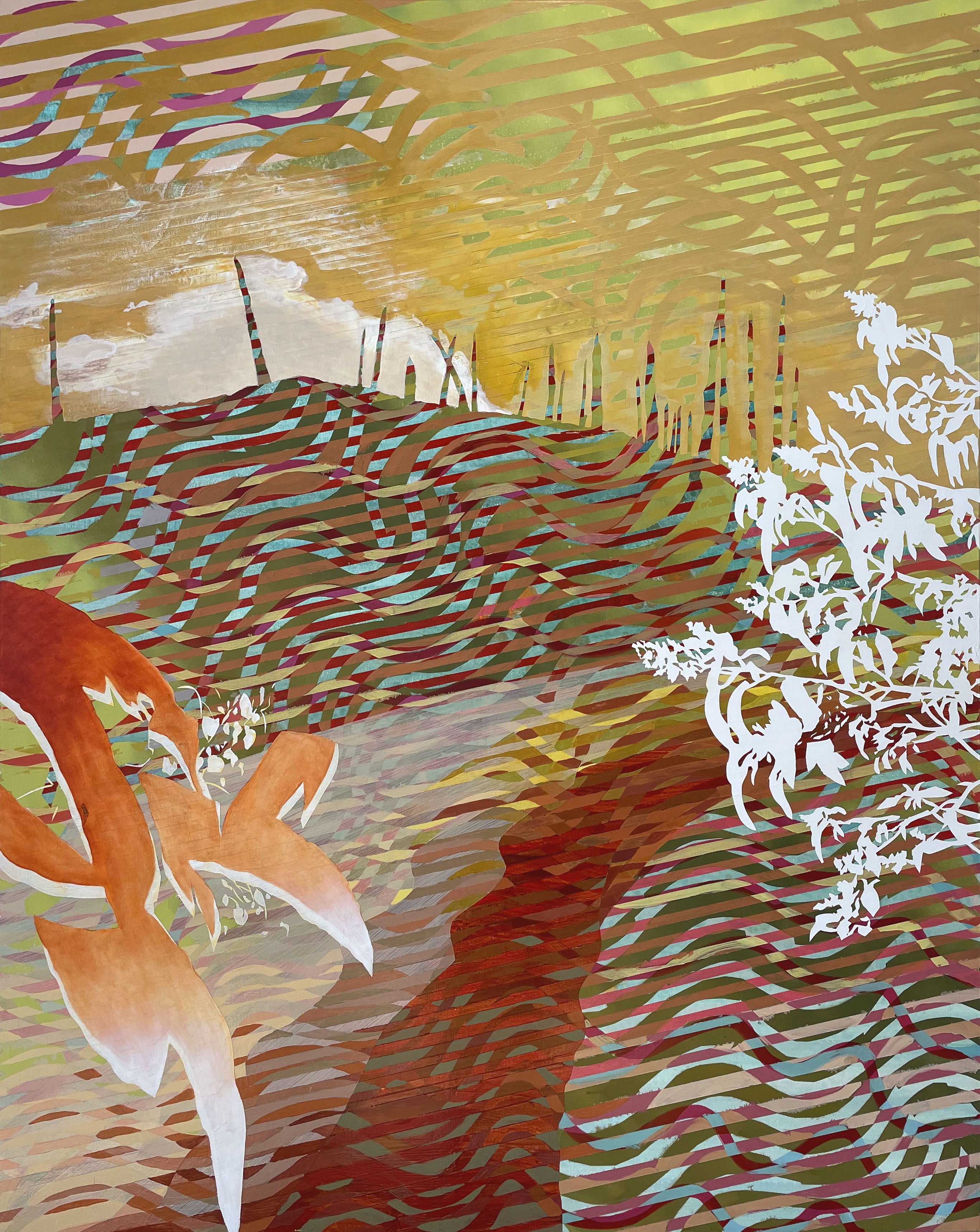 Cuyamaca, Acrylic and oil on canvas 60”x48”, 2022