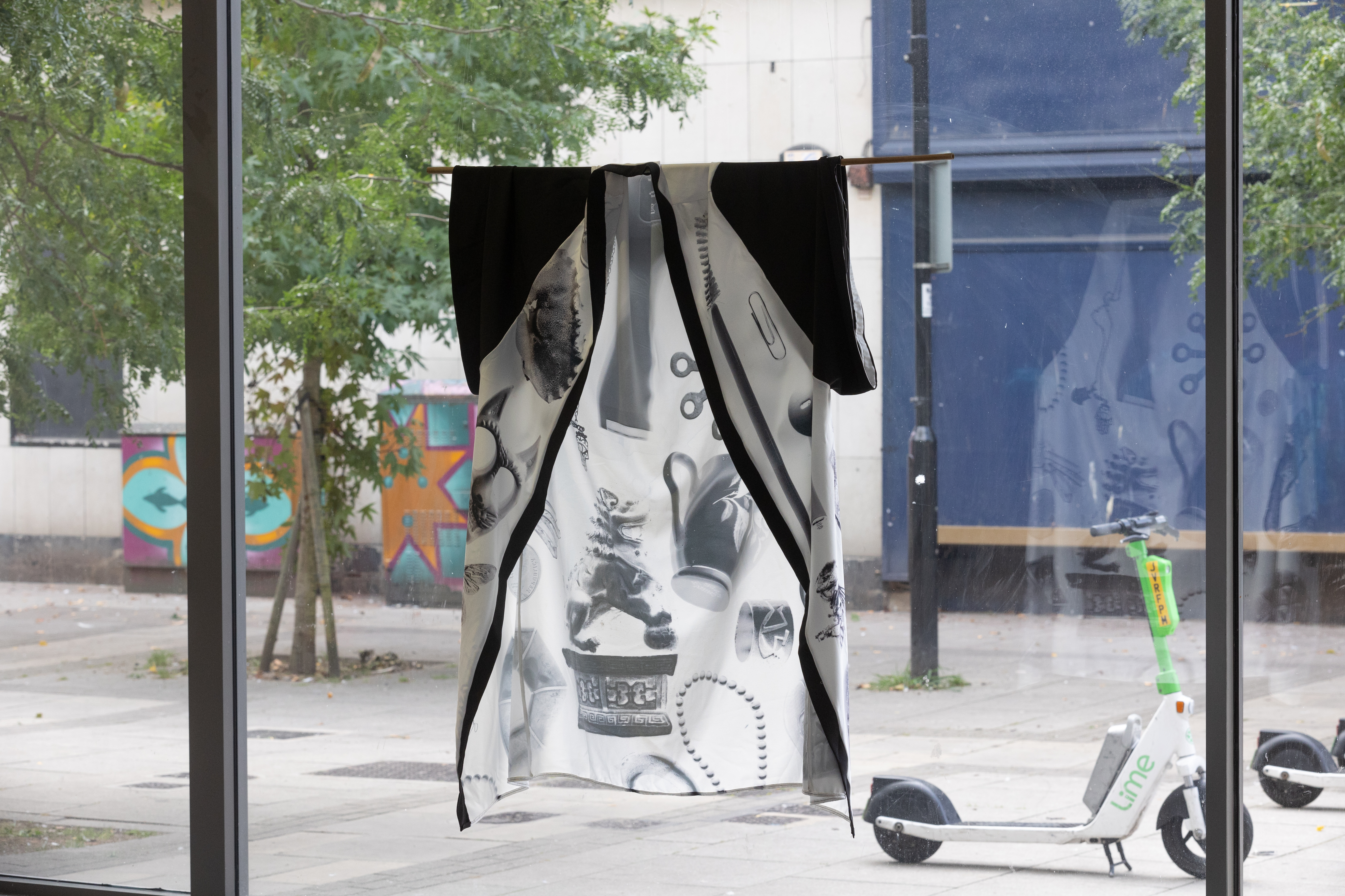 Gastón Lisak, Objectos de Poder, Thermo print on fabric 2023