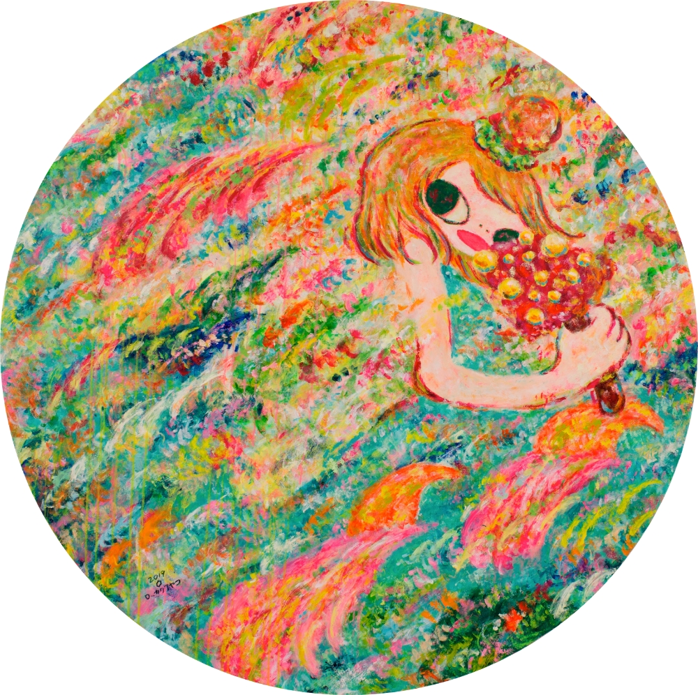 Acrylic on canvas, 130 cm diameter