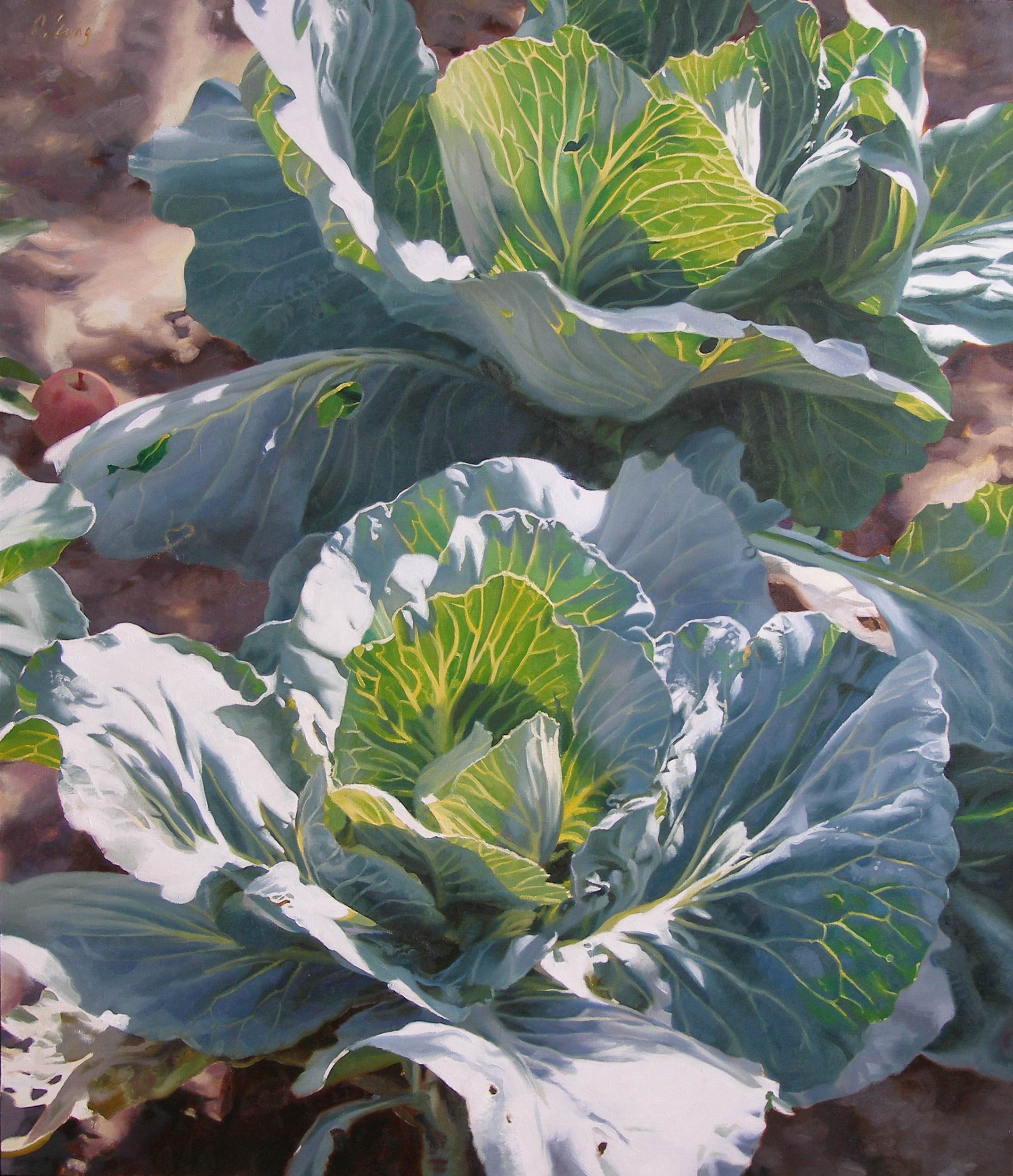 "Cabbages", 2017,  oil on canvas, 139 × 119 cm